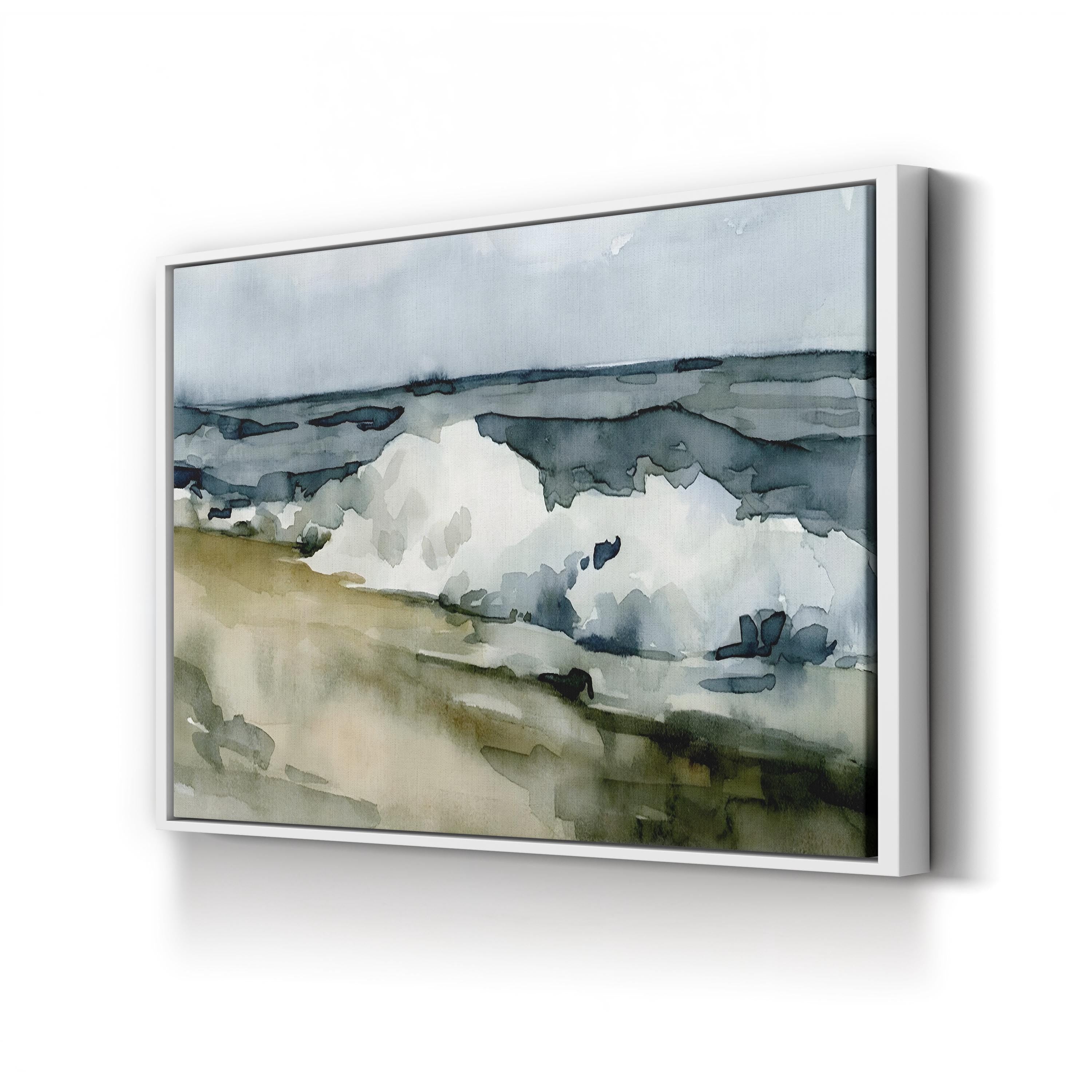 Watercolor Ocean Waves – Period Illustration Wall Art | Coastal Canvas Print