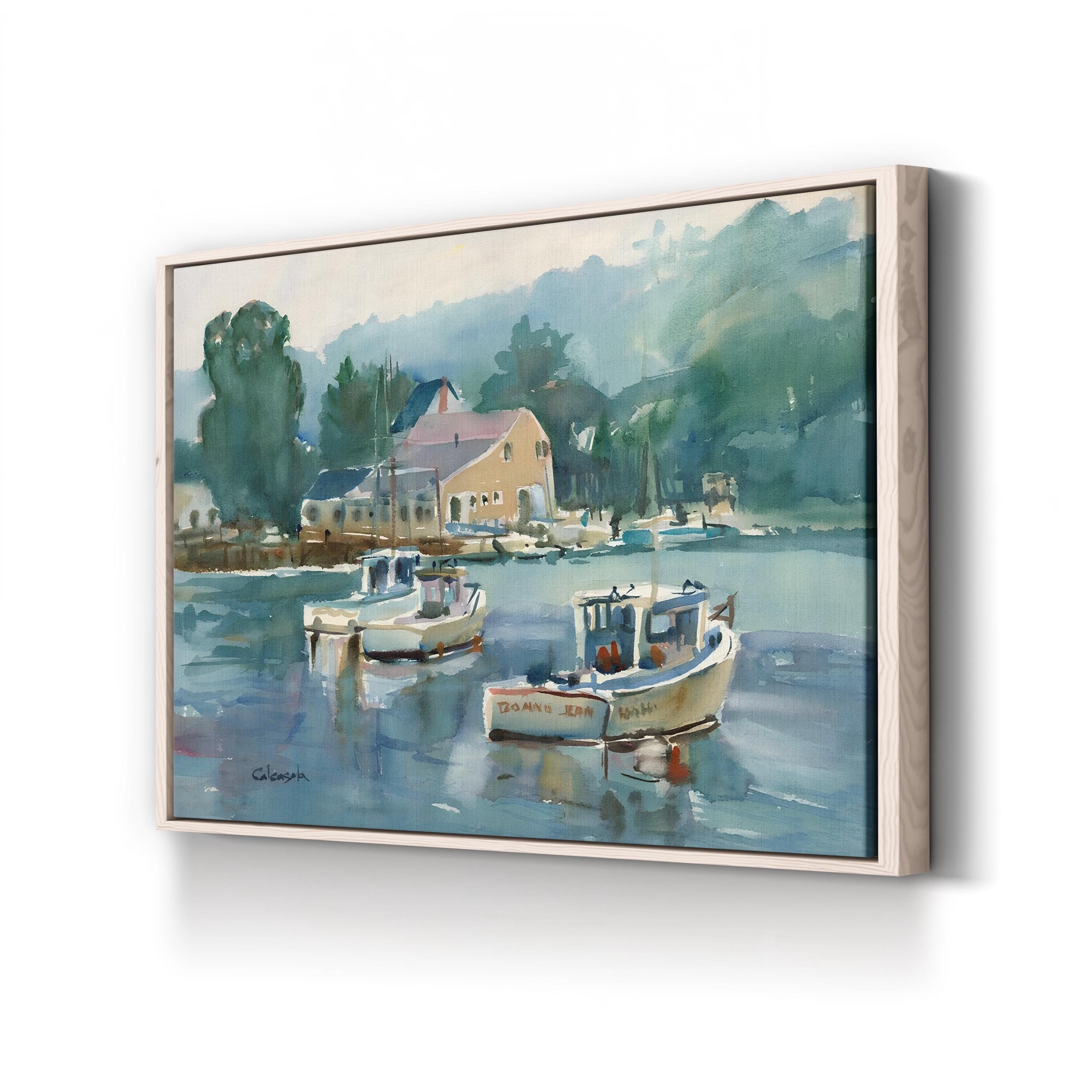 Maine Lobster Boats Wall Art by Stephen Calcasola