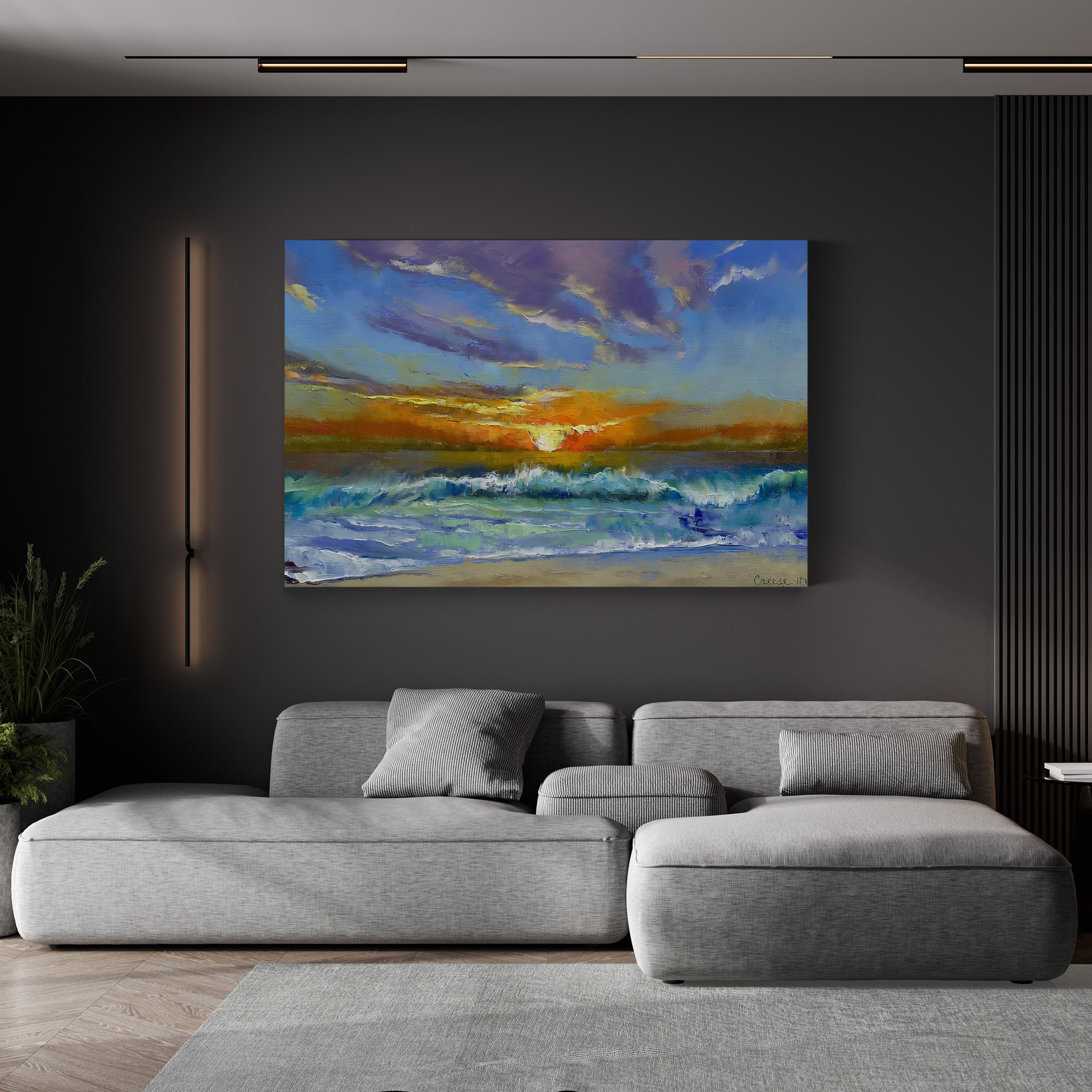Malibu Beach Sunset Wall Art by Michael Creese
