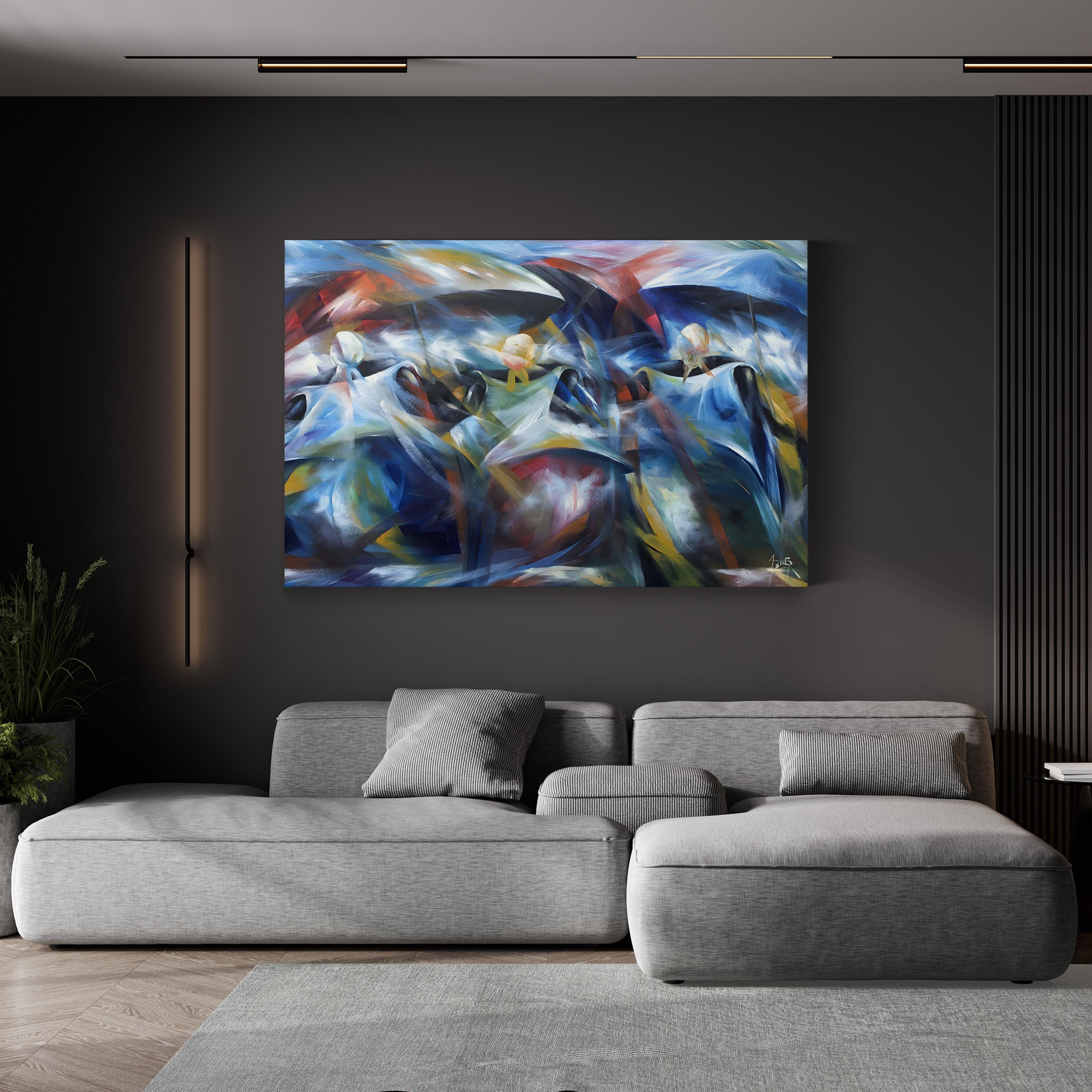 Market Day III (2009) Wall Art by Prince Asher – Contemporary Urban Abstract Canvas