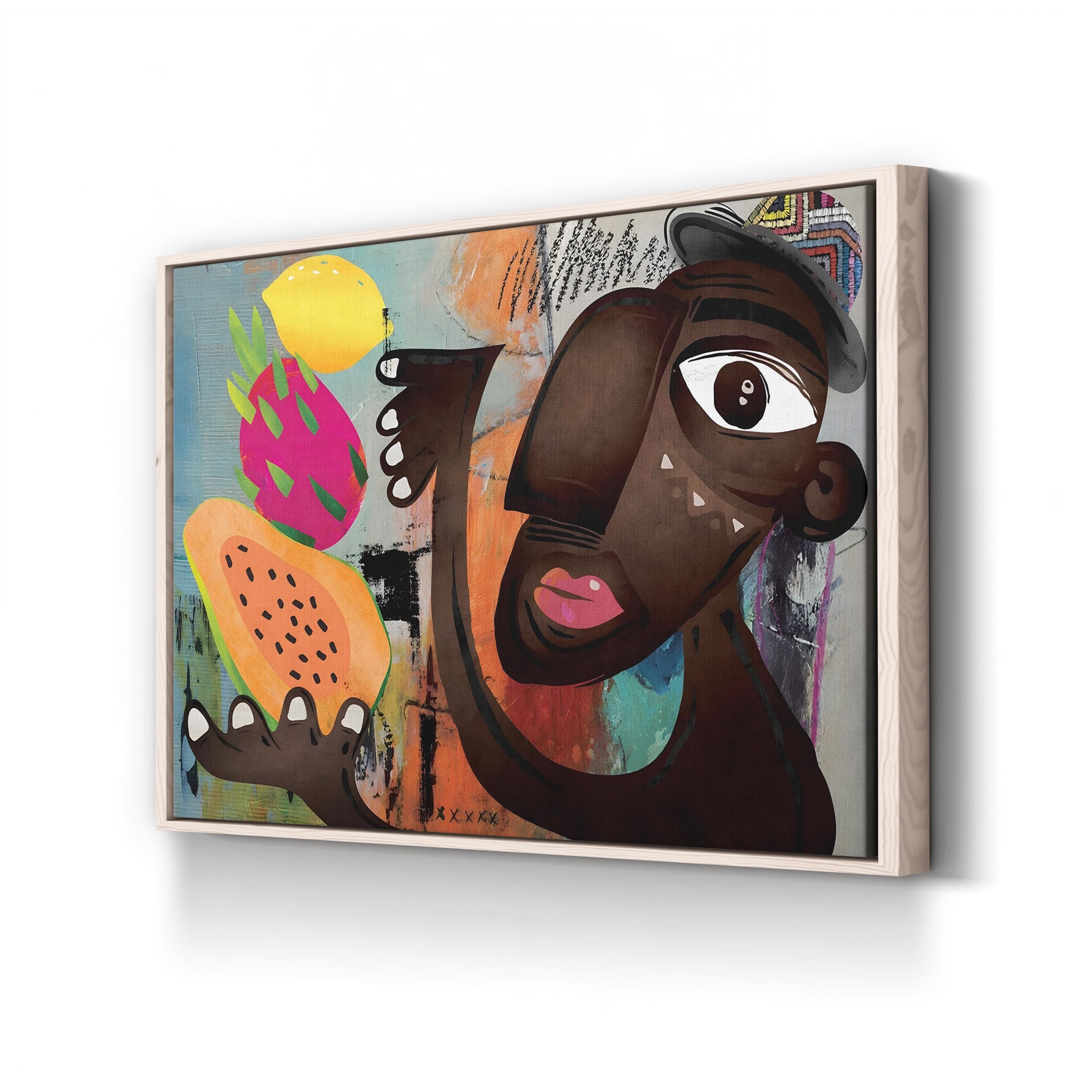 Melon Man Funky Portrait – Nikki Chu Wall Art | Contemporary Pop Canvas Print