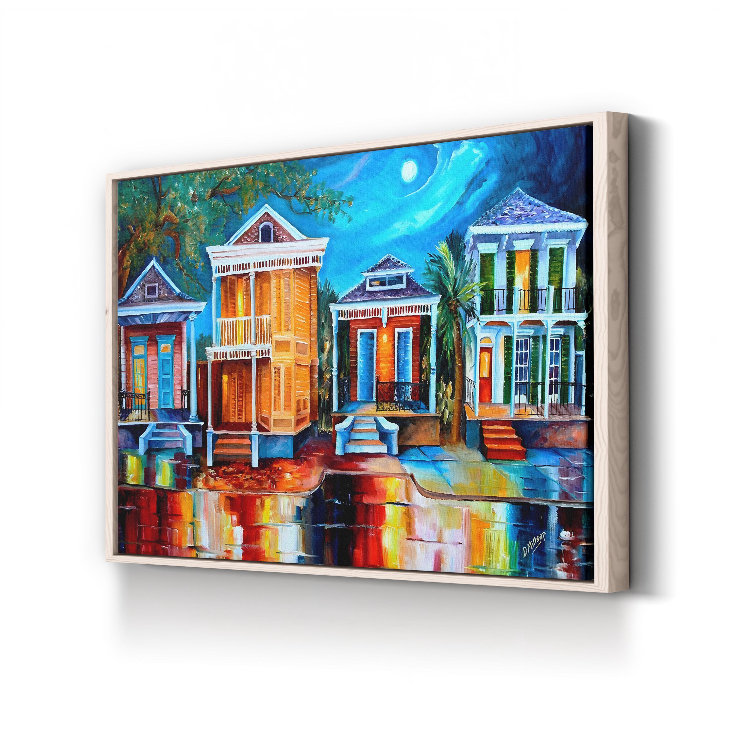 Moon Over New Orleans | Contemporary French Quarter Night Scene Wall Art