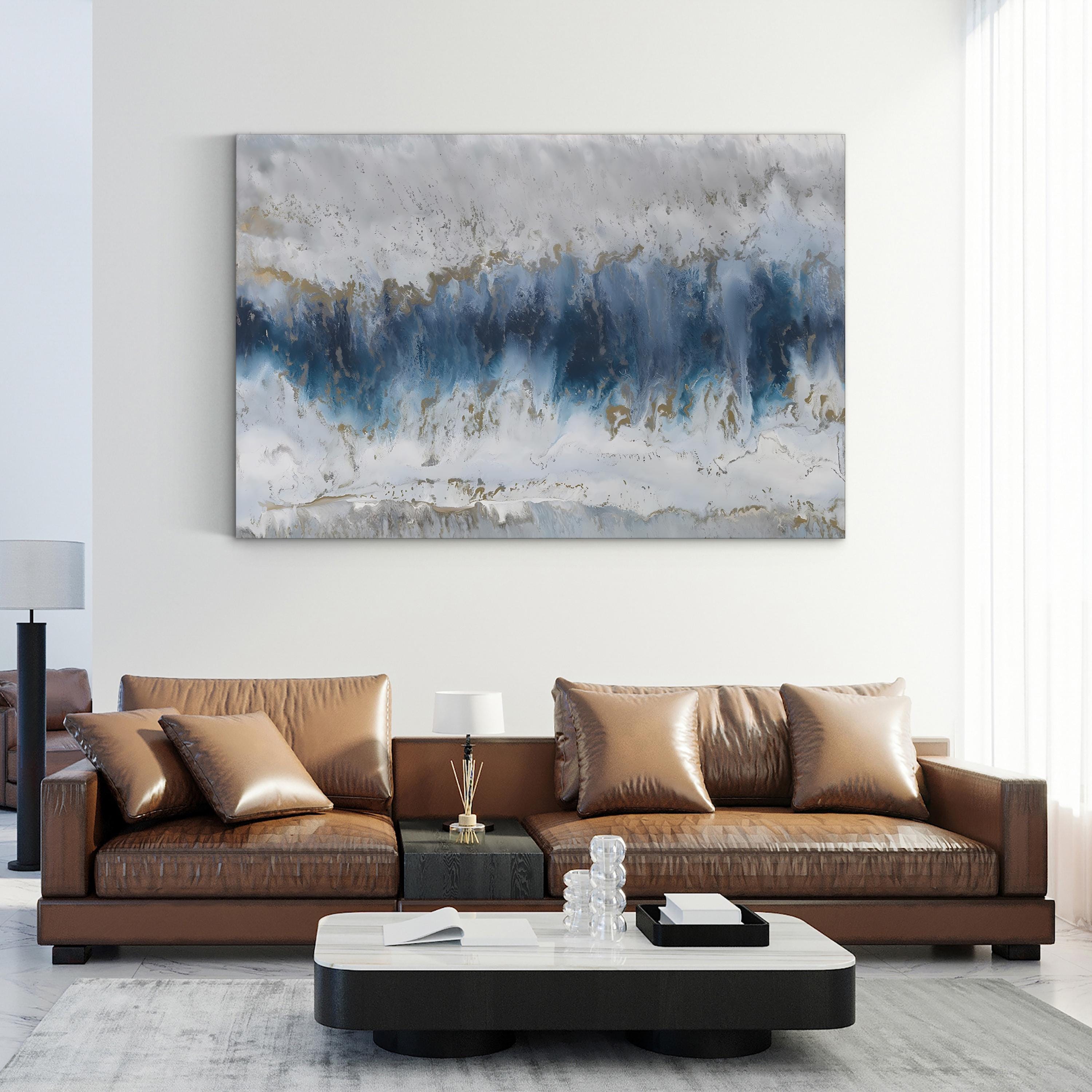 Moon Stone Wall Art by Blakely Bering – Contemporary Abstract Painting Print