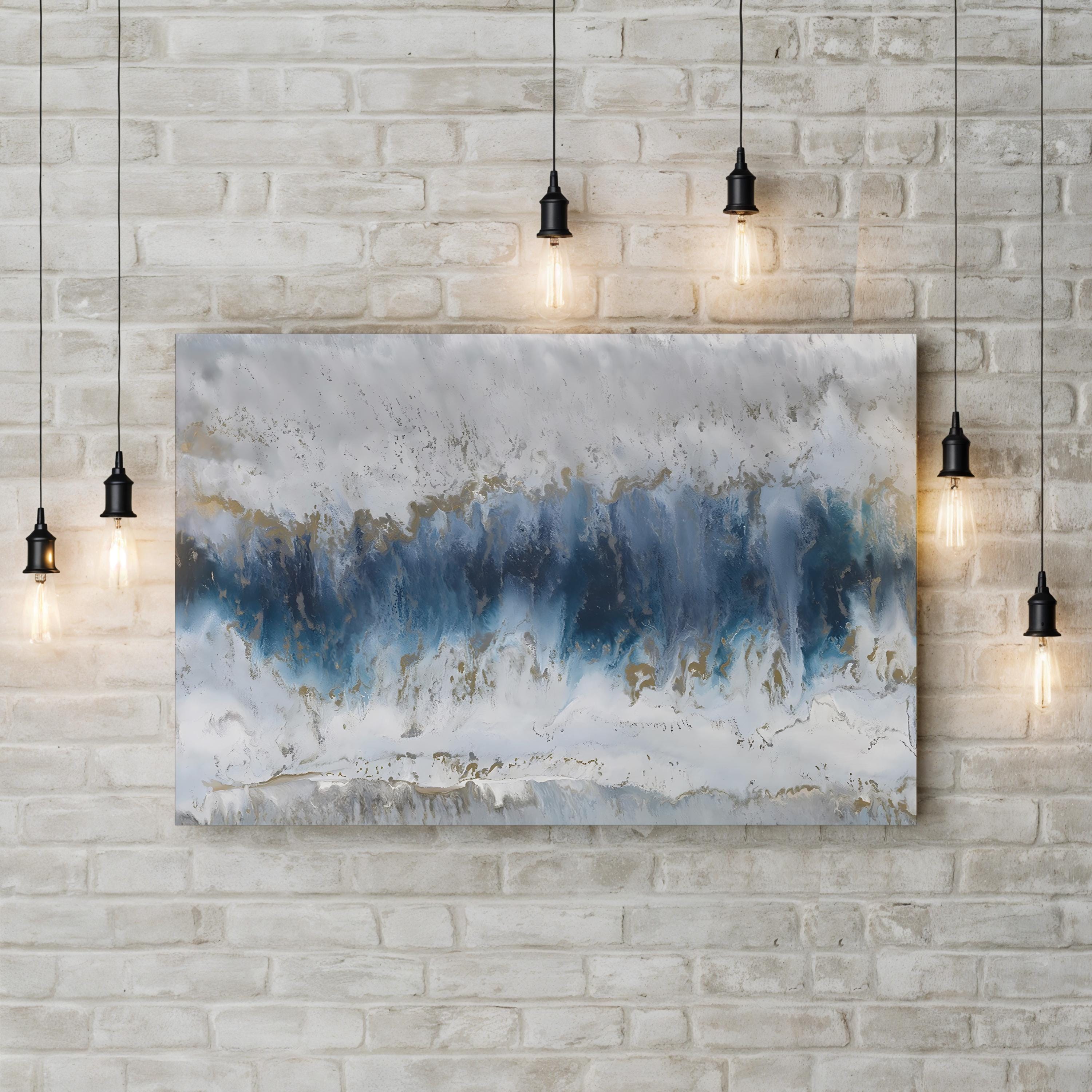 Moon Stone Wall Art by Blakely Bering – Contemporary Abstract Painting Print