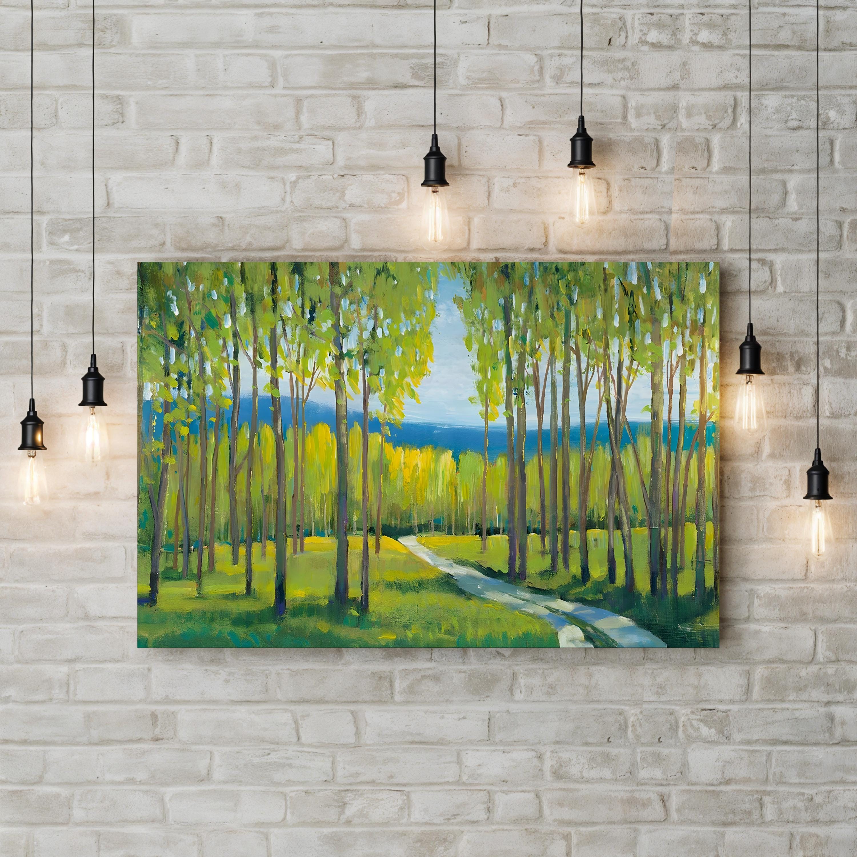 Morning Stroll I Woodland Path – Tim O’Toole Wall Art | Contemporary Landscape Canvas Print