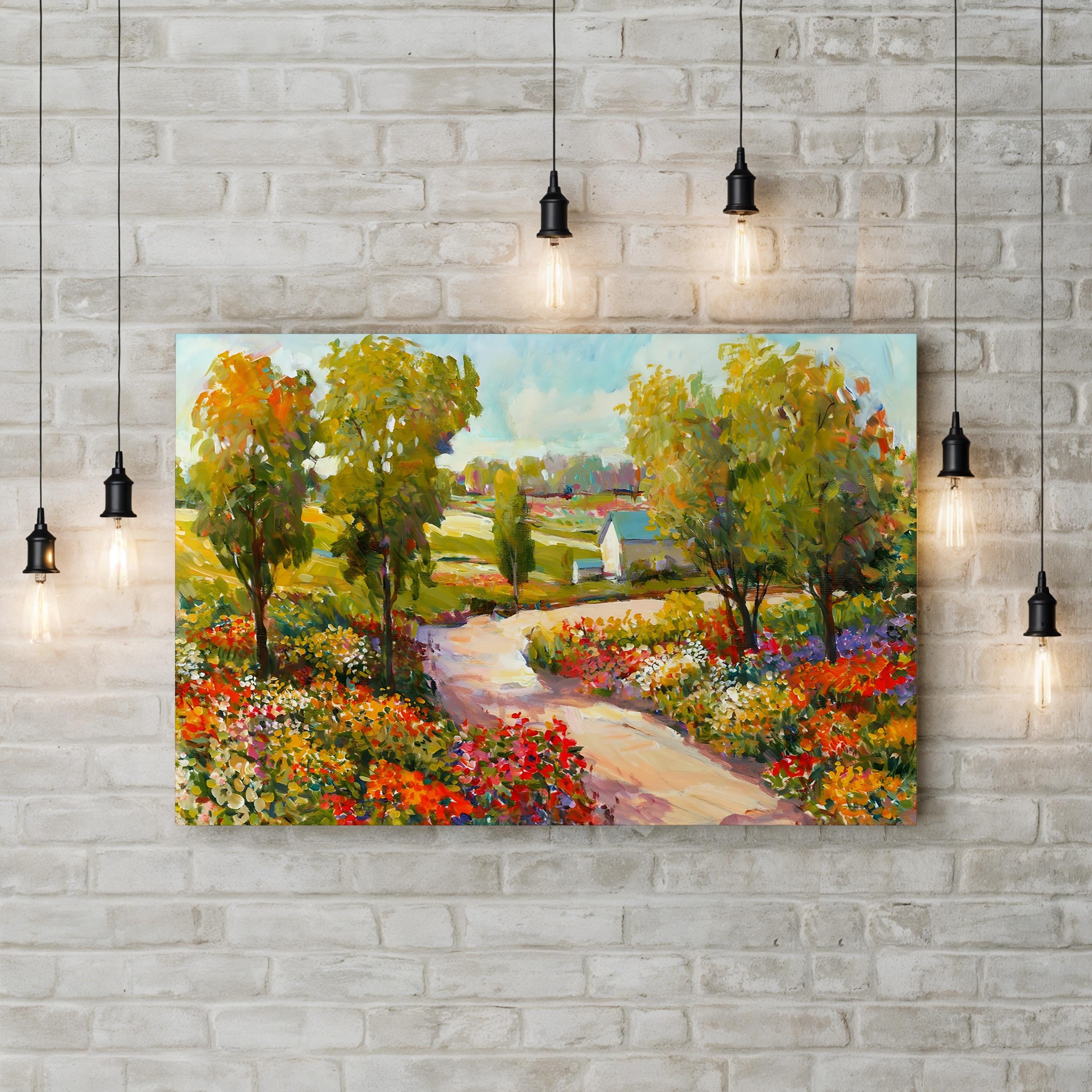 Morning Walk I Canvas Art – Scenic Pathway Landscape by Tim O’Toole