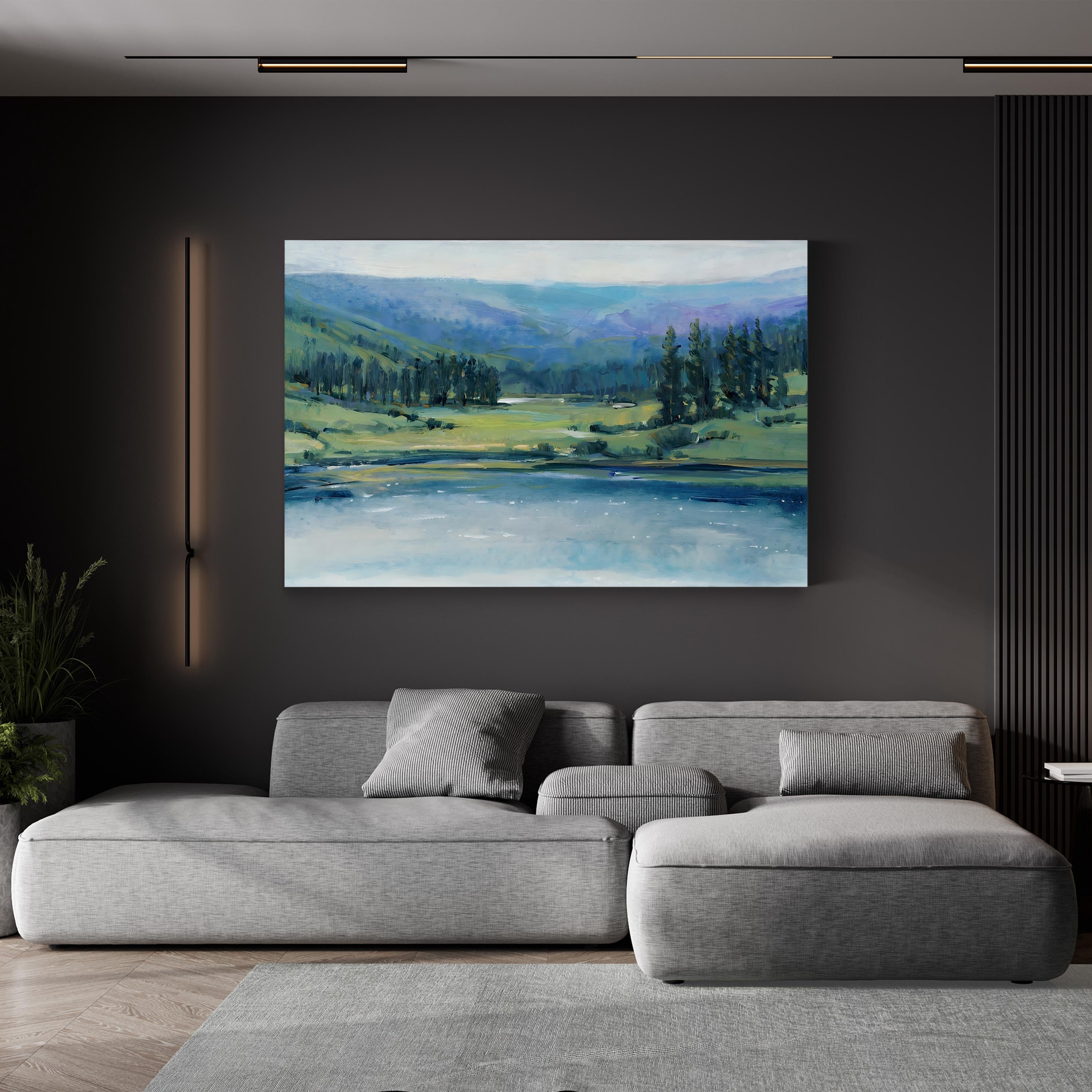 Mountain Lake I Canvas Art – Tim O’Toole Tranquil Landscape Wall Art Print