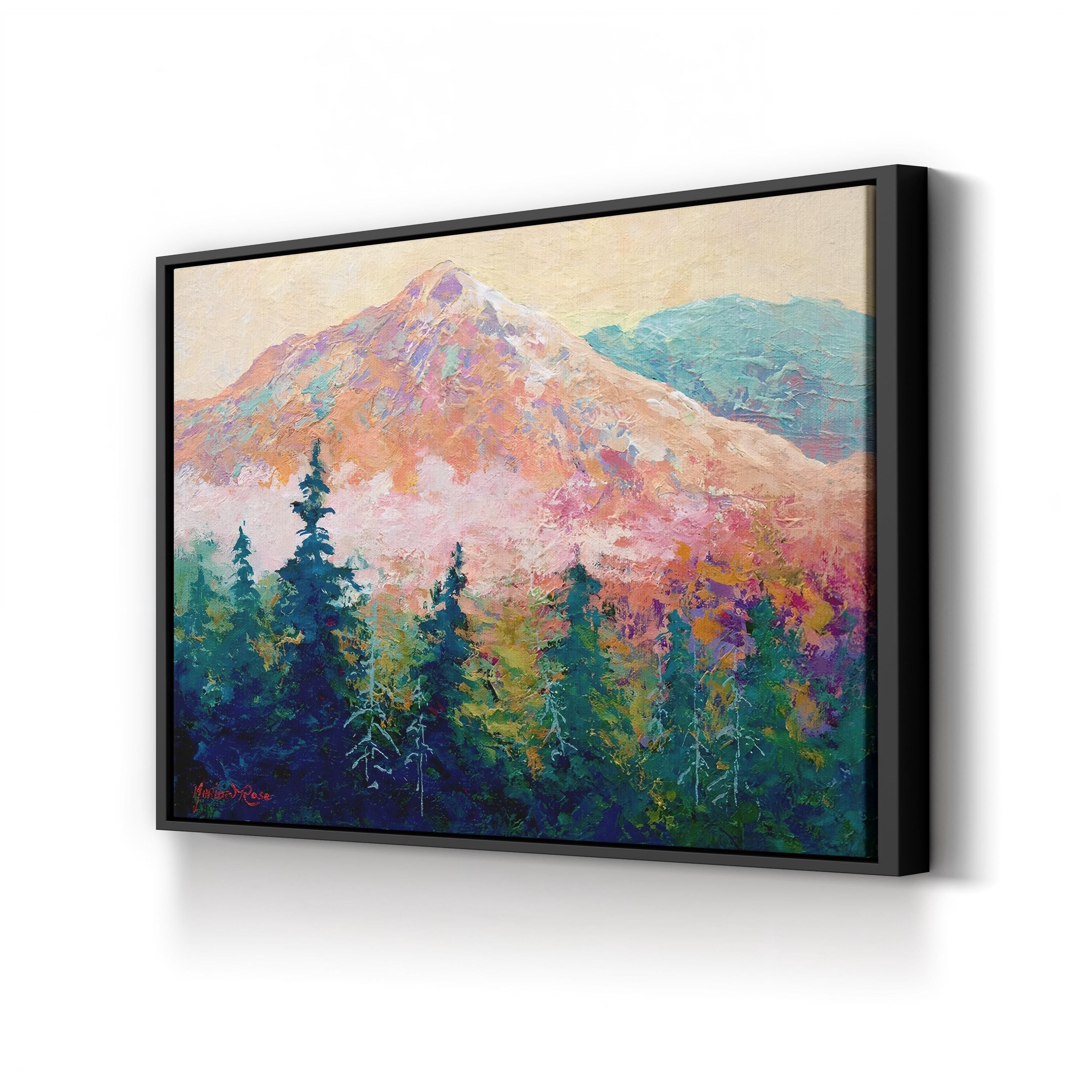 Mountain Sentinel – Marion Rose Wall Art | Contemporary Mountain Landscape Canvas Print