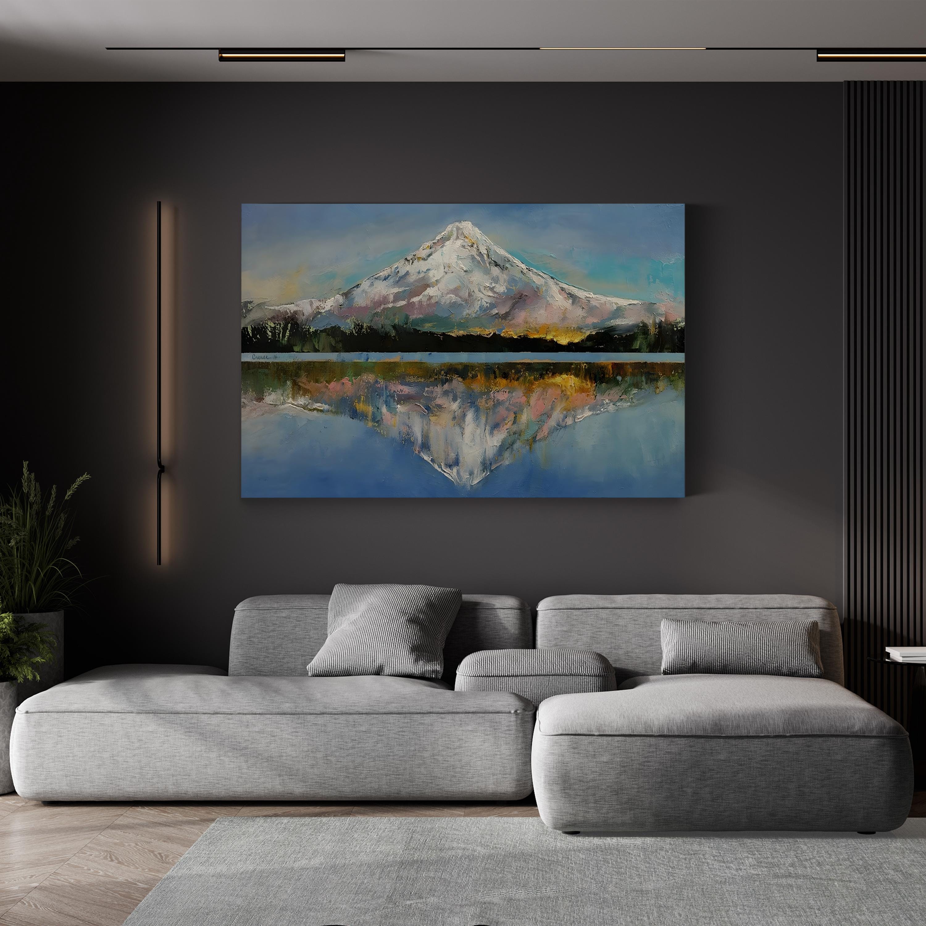 Mount Hood Snow-Capped Peak – Michael Creese Wall Art | Contemporary Mountain Landscape Canvas Print