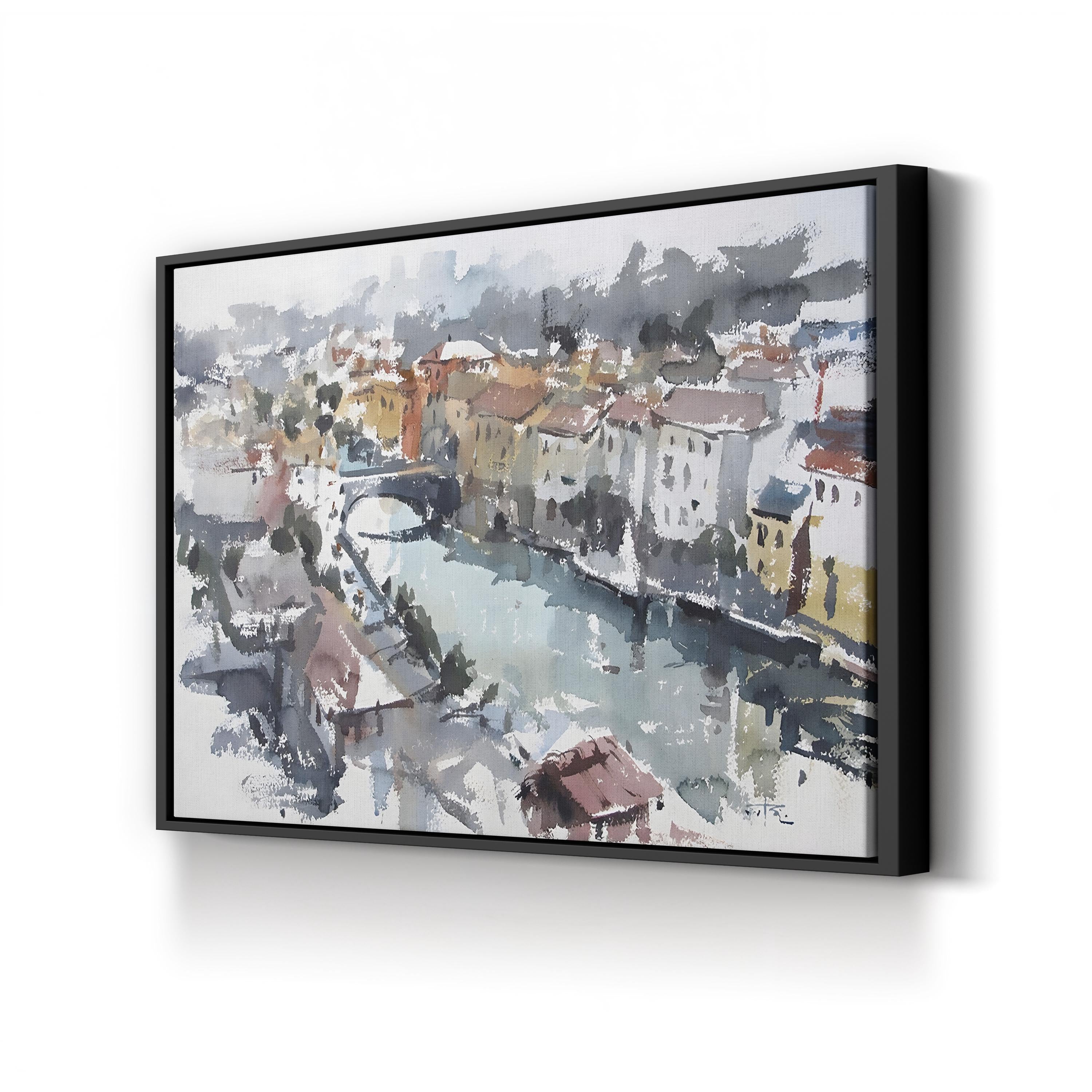 Near Lucca Italy Scenic Landscape Canvas Wall Art  by Tony Belobrajdic
