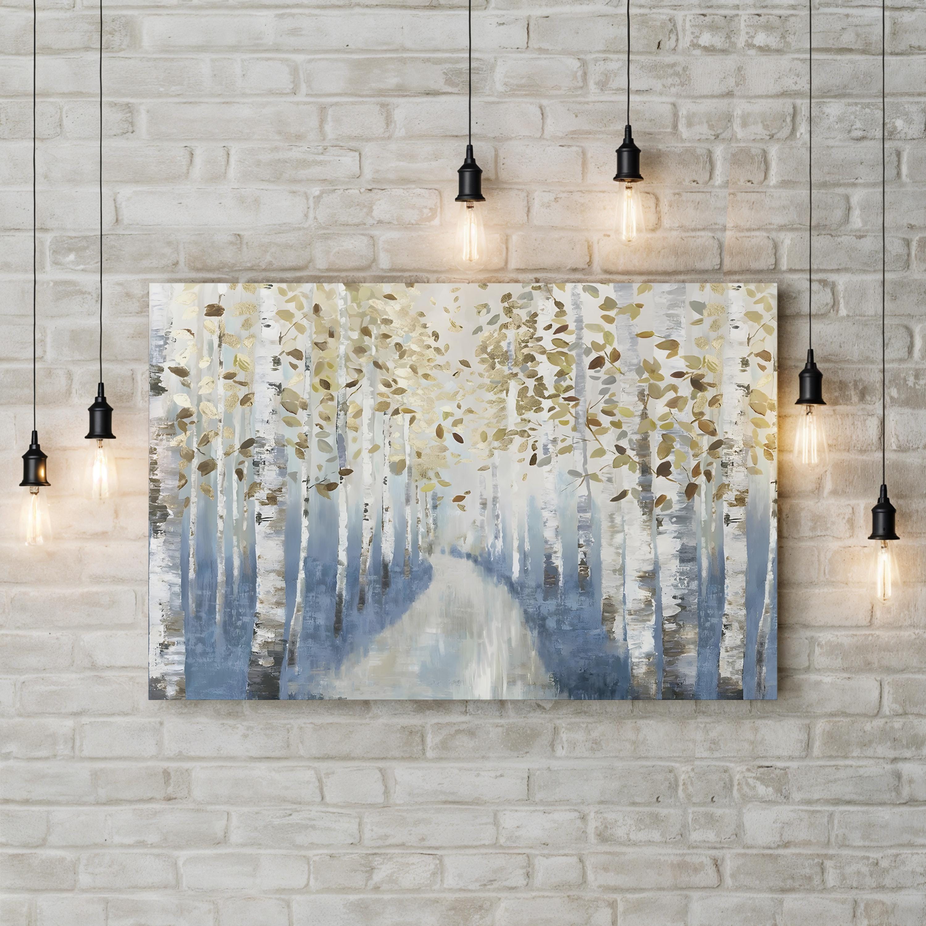 New Path I – Forest Pathway Contemporary Canvas Art by Allison Pearce