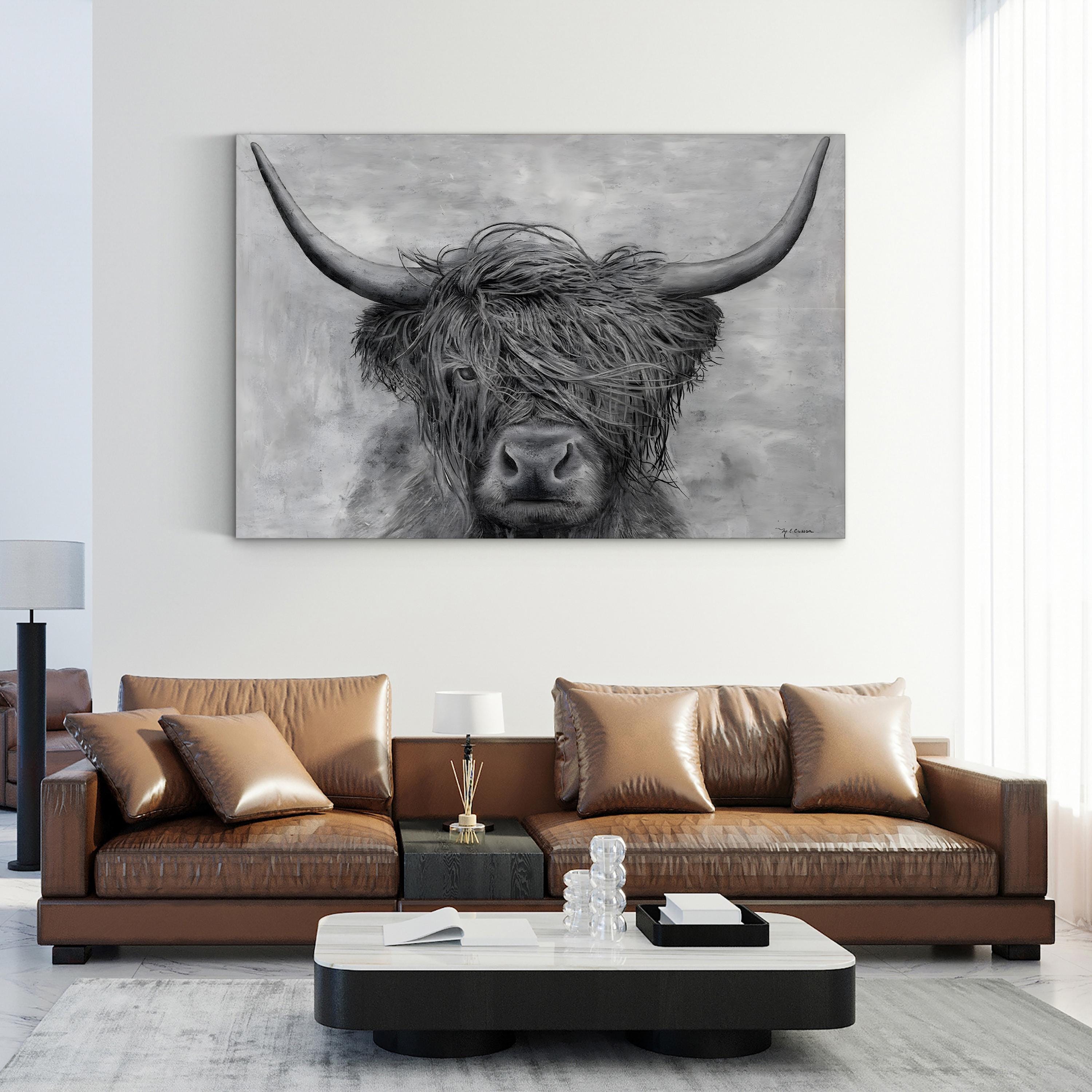Norwegian Bison Wall Art | Majestic Wildlife Canvas Print by Marie-Elaine Cusson