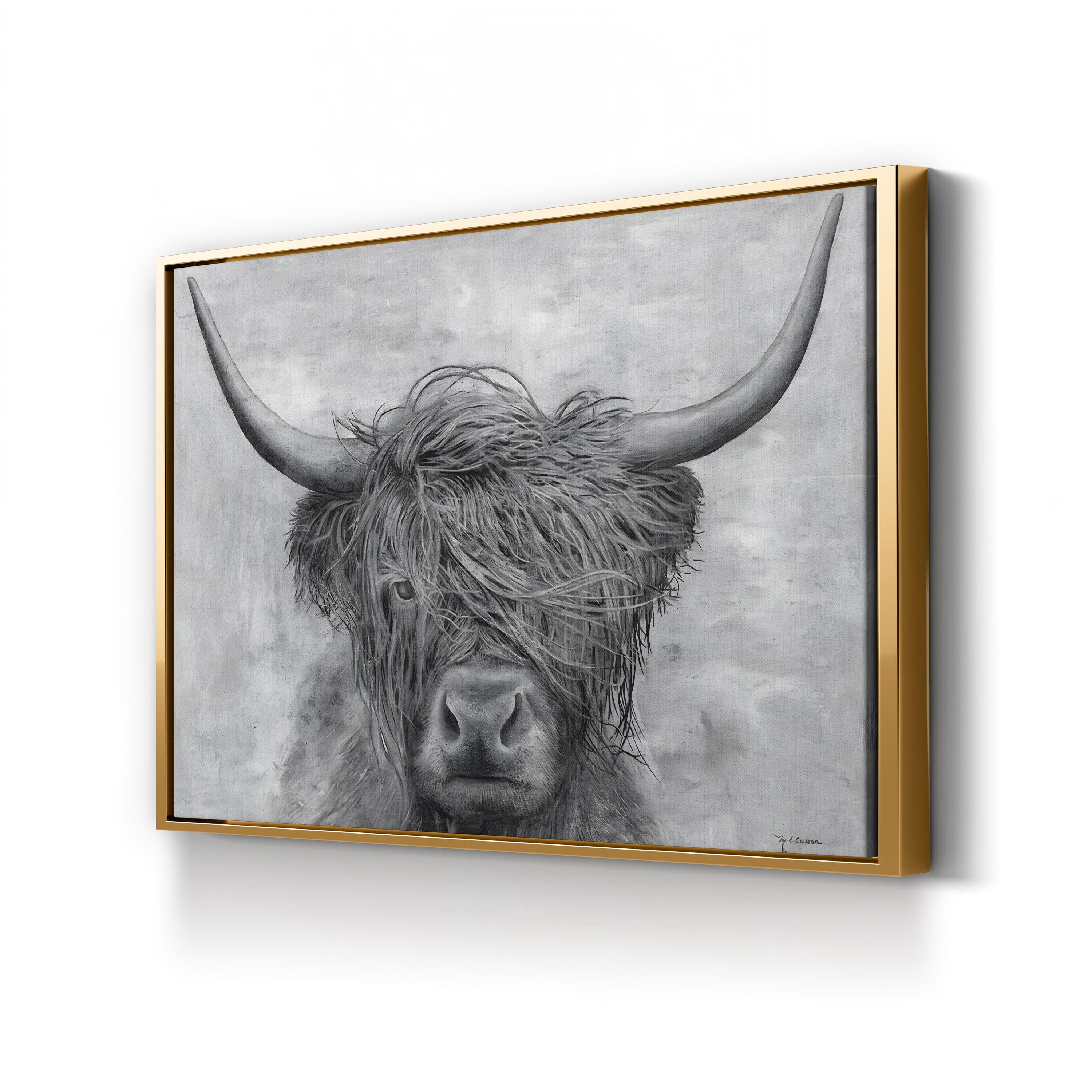 Norwegian Bison Wall Art | Majestic Wildlife Canvas Print by Marie-Elaine Cusson