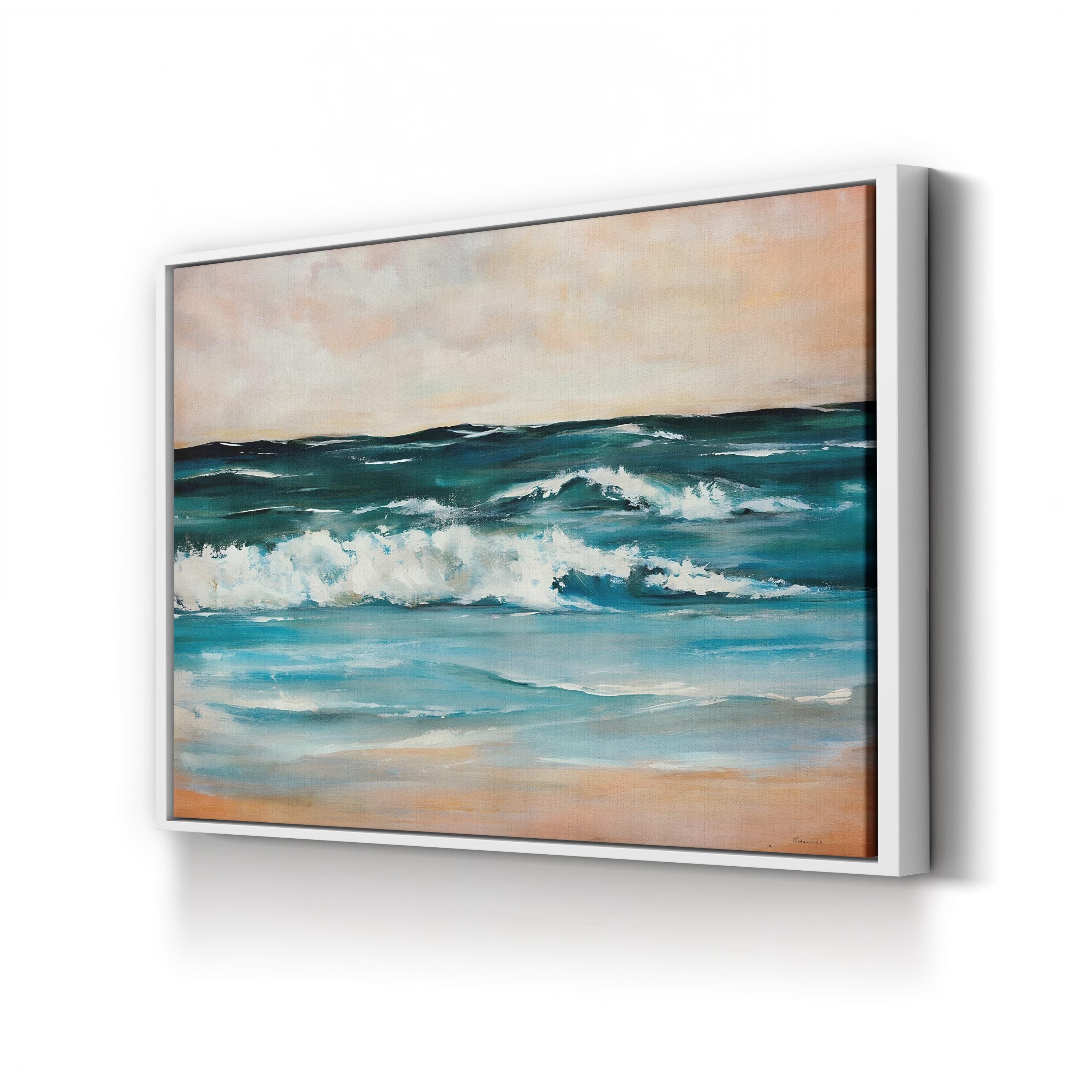 Ocean Light II – Contemporary Coastal Wave Wall Art by Sydney Edmunds