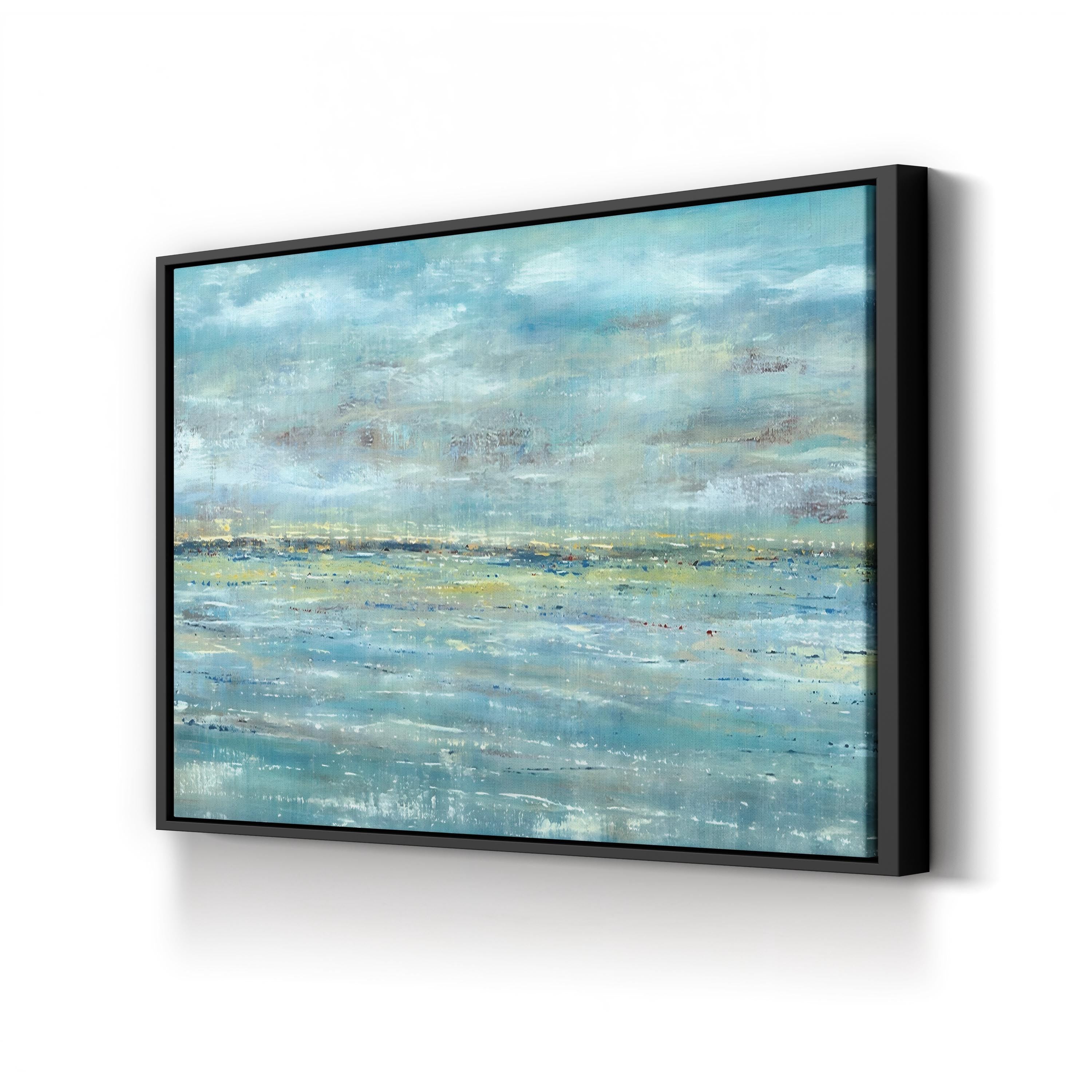 Oceanside Beach Canvas Print – Contemporary Abstract Seascape Wall Art by Dennis Dascher