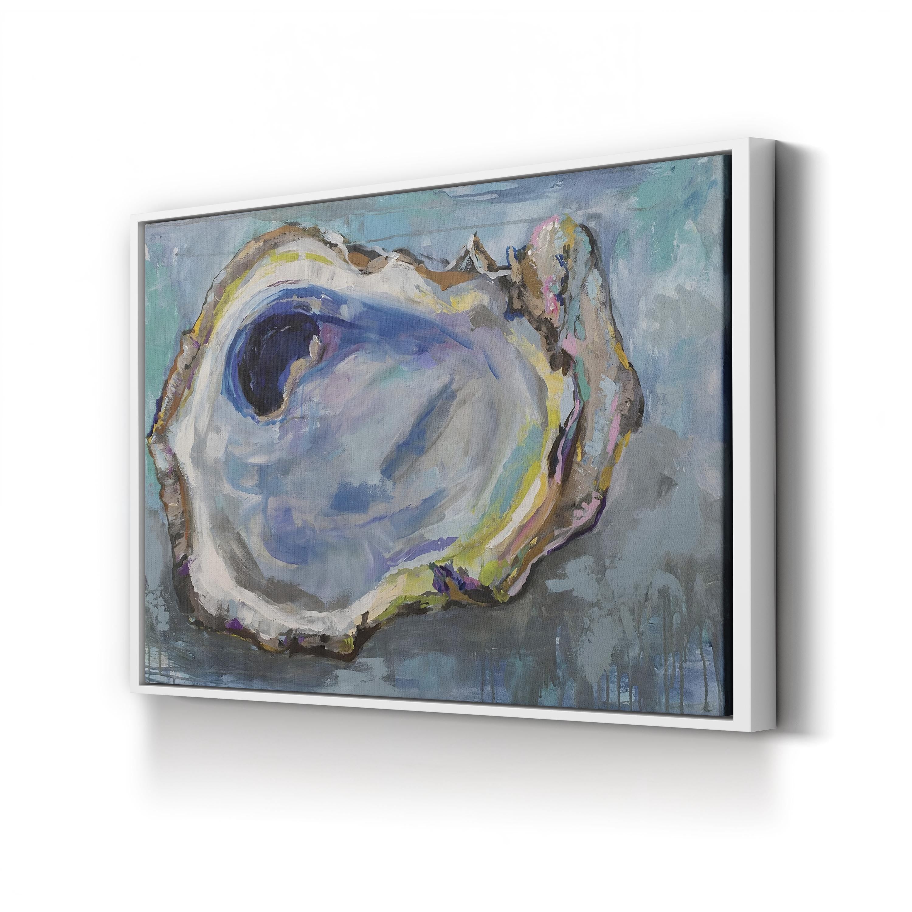 Oyster Two Wall Art by Jeanette Vertentes – Contemporary Abstract Coastal Painting Print