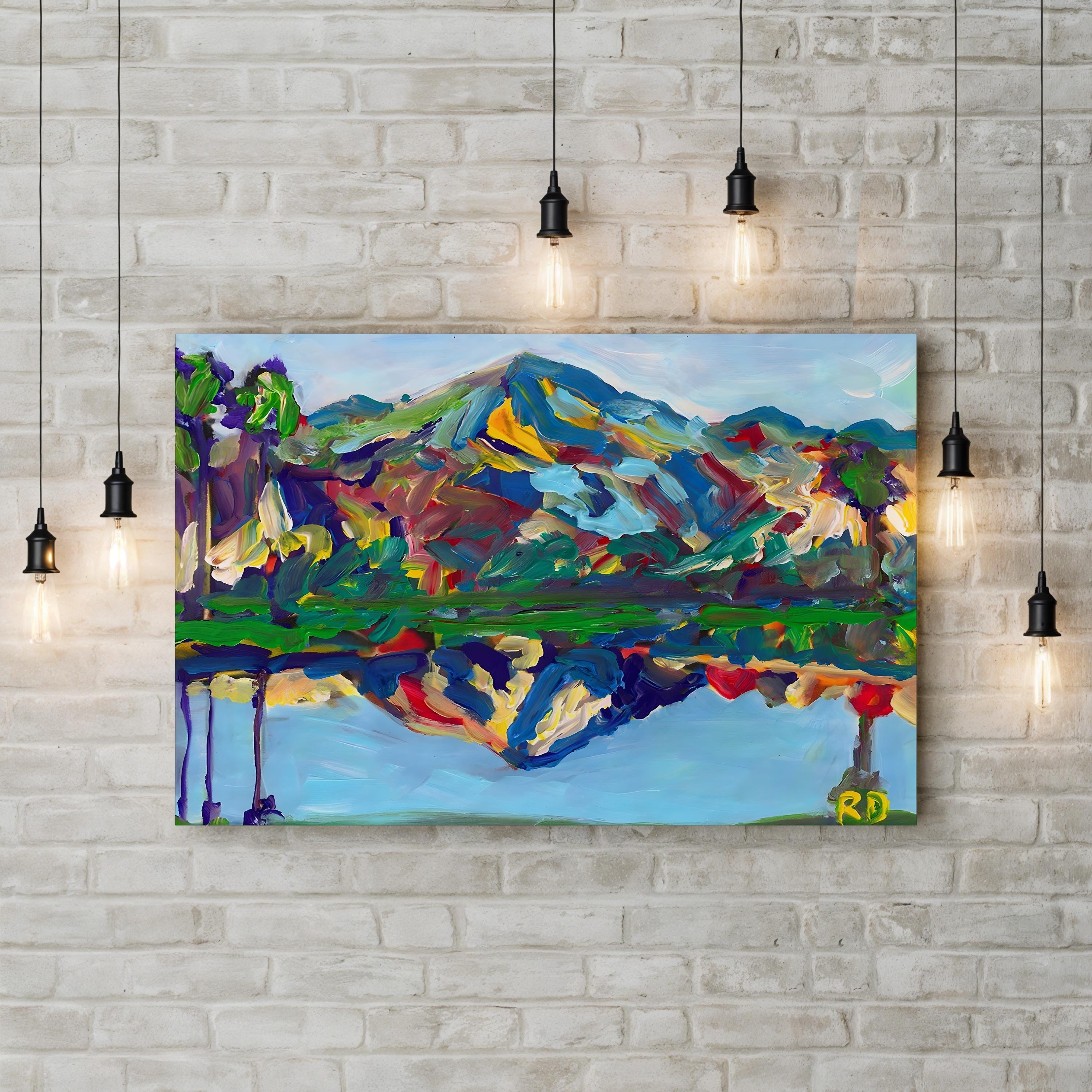 Palm Springs San Jacinto Reflection – Desert Landscape Wall Art by RD Riccoboni