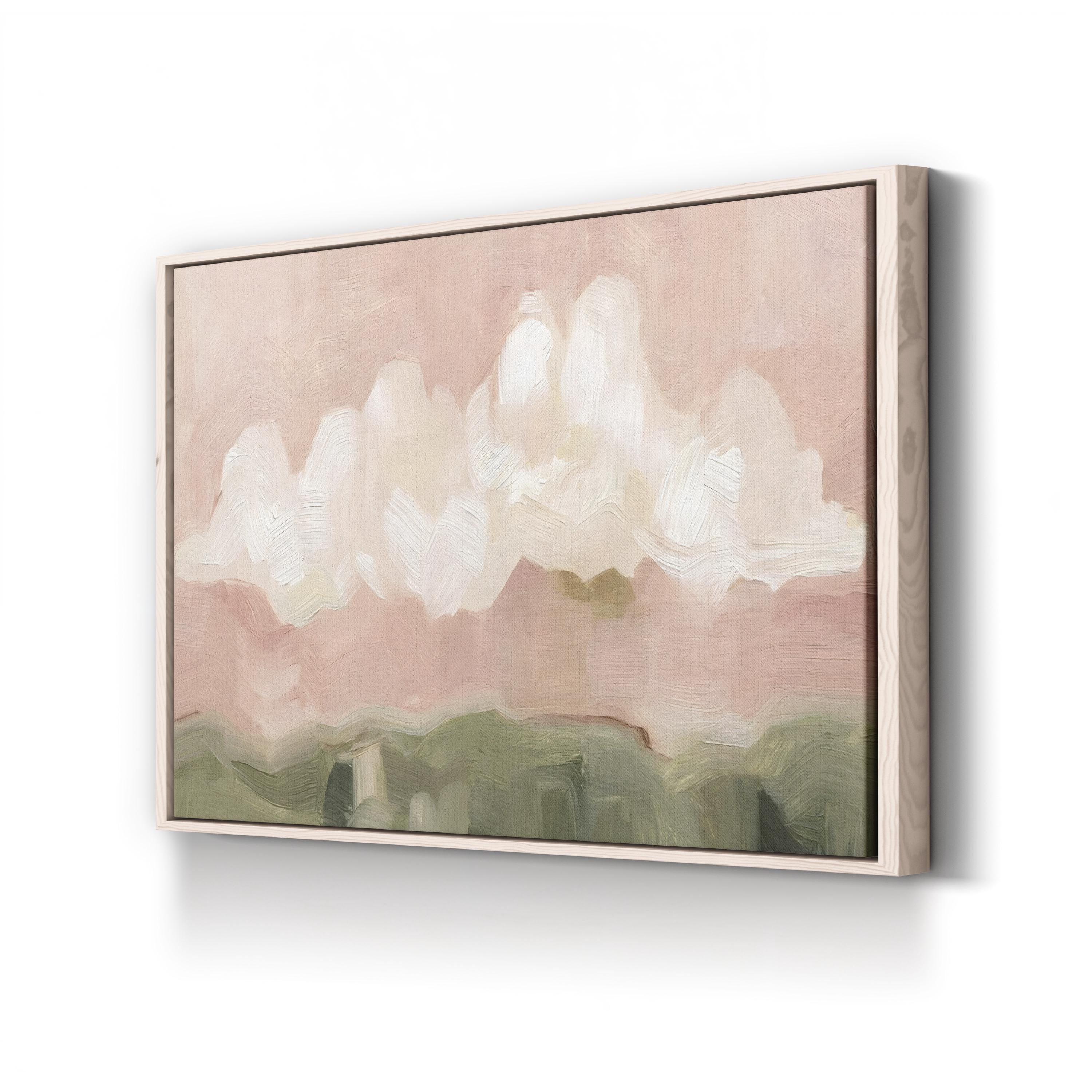 Pink Haze Sunset II Wall Art – Contemporary Textured Landscape by Emma Scarvey
