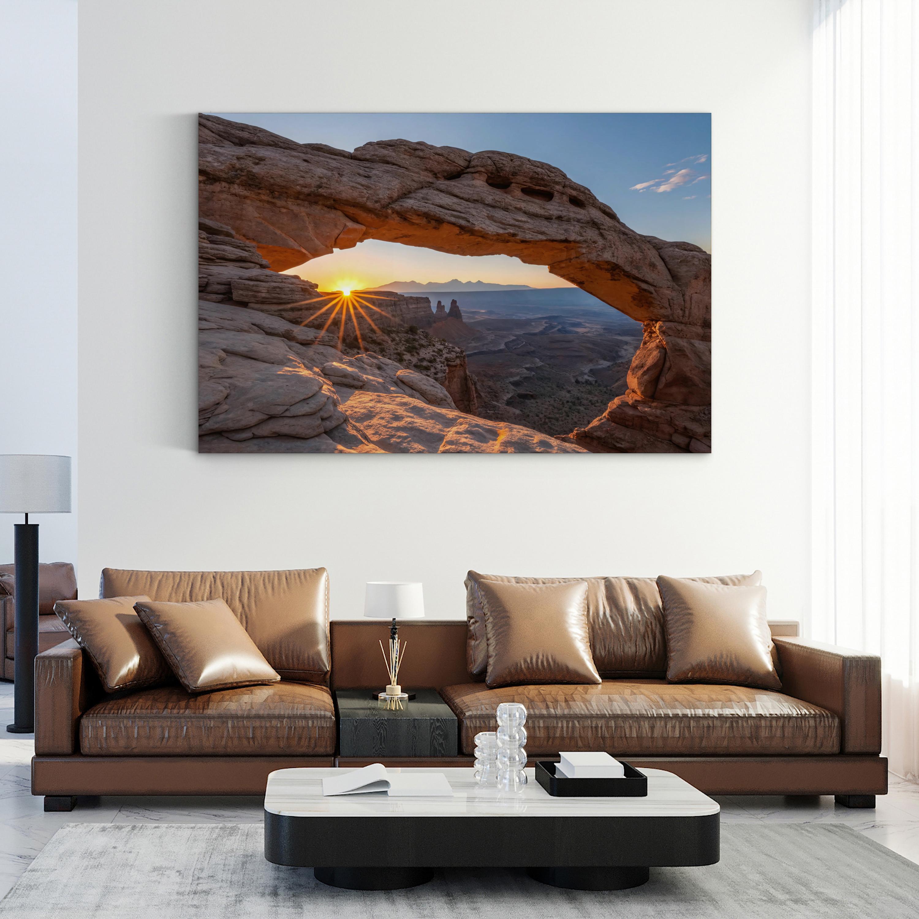 Mesa Arch Sunrise, Canyonlands Utah – Vintage Photography Wall Art | National Park Canvas Print