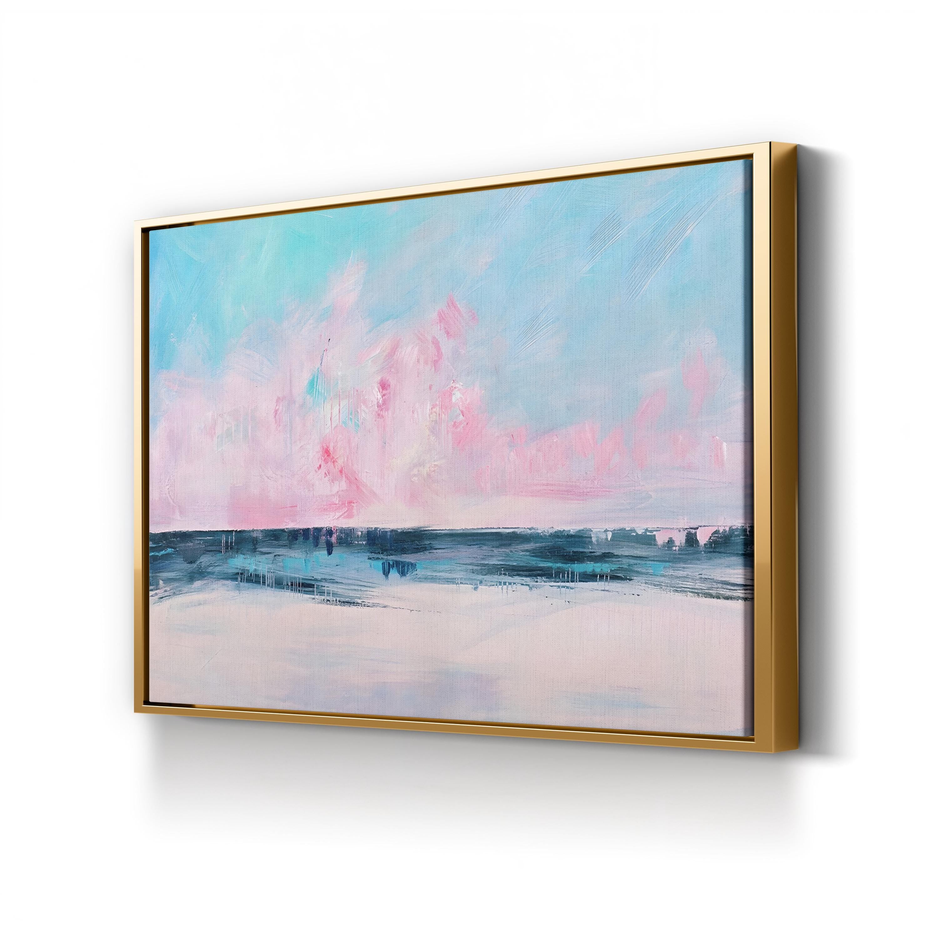 ink Sunset Over the Shore I Wall Art by Circle Art Group – Contemporary Abstract Seascape Canvas