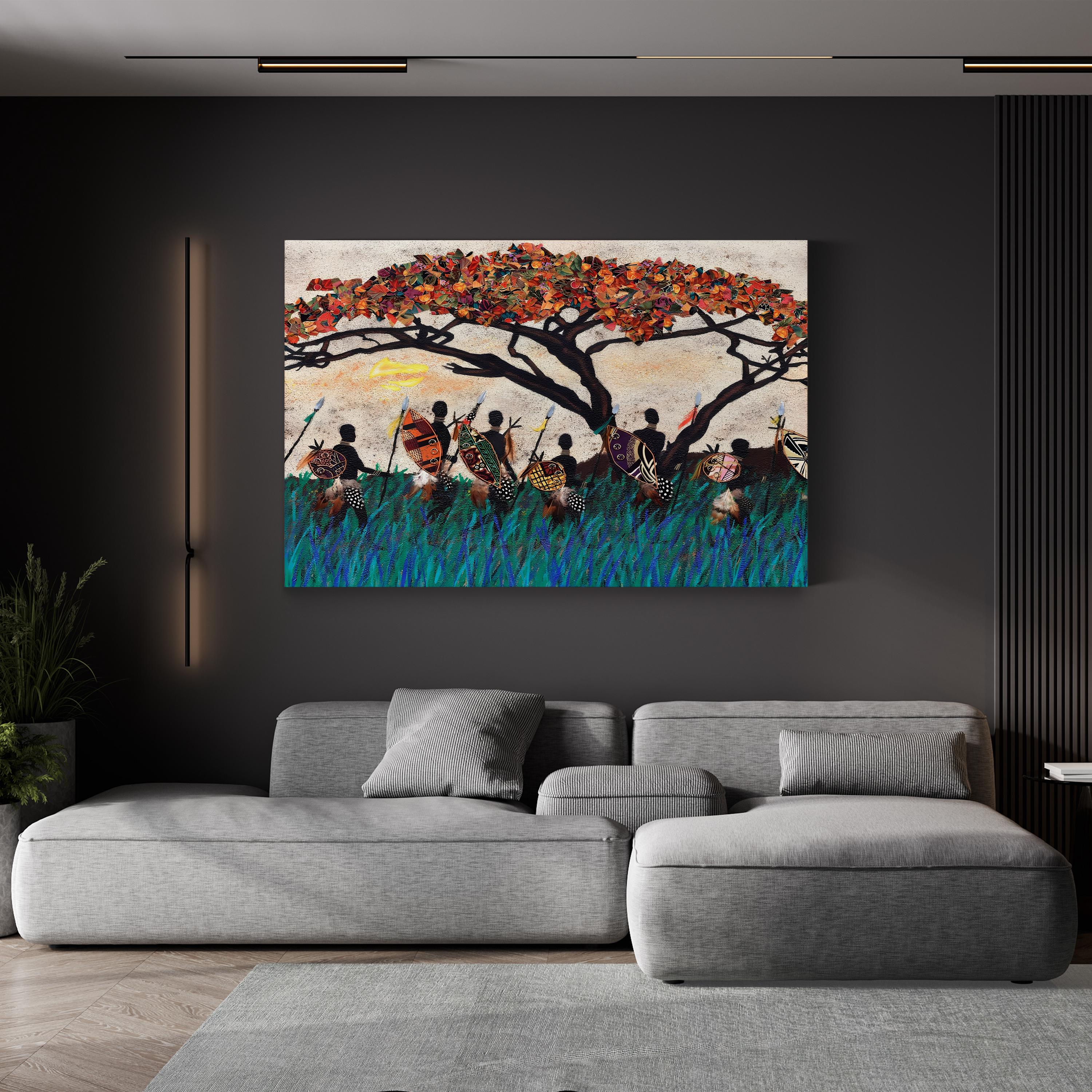 Planes of Africa III Wall Art by Alonzo Saunders | Contemporary Abstract African Landscape Canvas Print