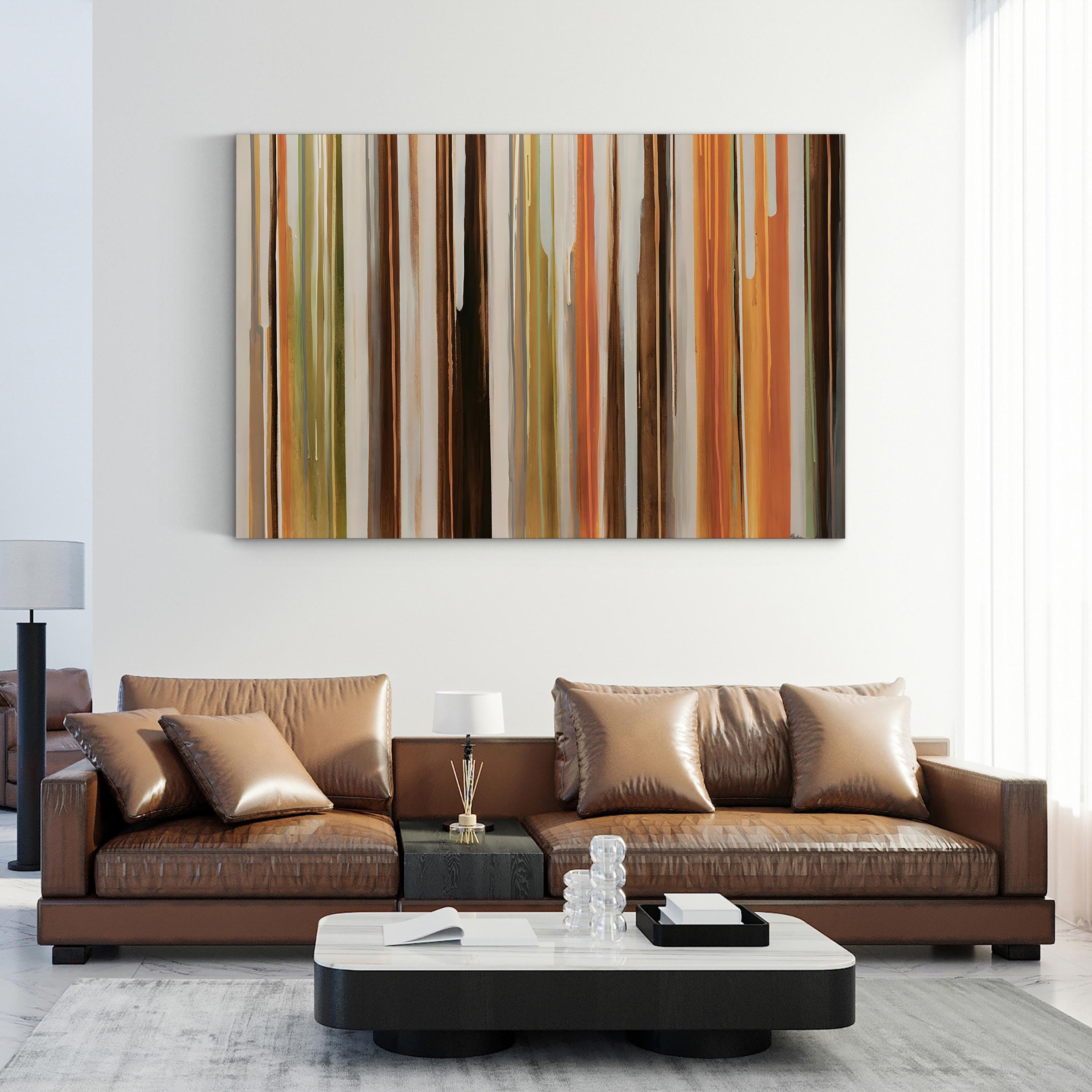 Polish II Wall Art | Contemporary Gold & Black Abstract Canvas by Sydney Edmunds