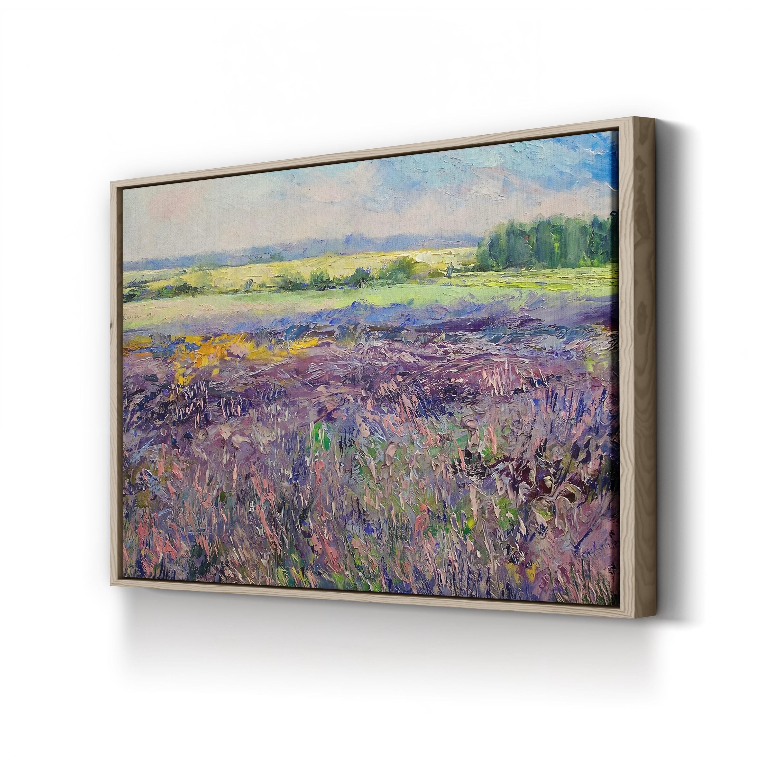 Provence Lavender Wall Art by Michael Creese | Contemporary Impressionist Landscape Canvas