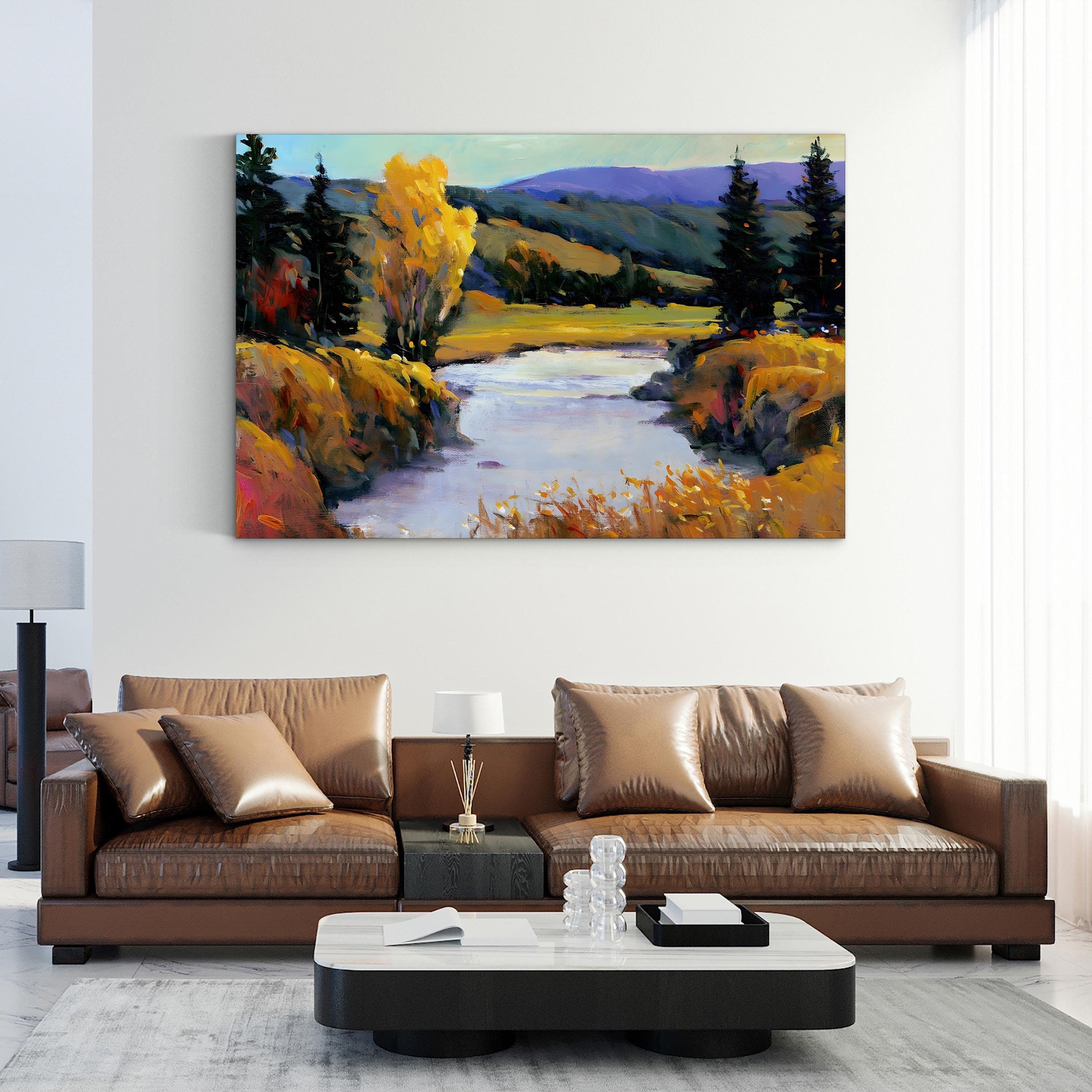 Purple Mountain View I Wall Art – Serene Mountain Landscape Artwork