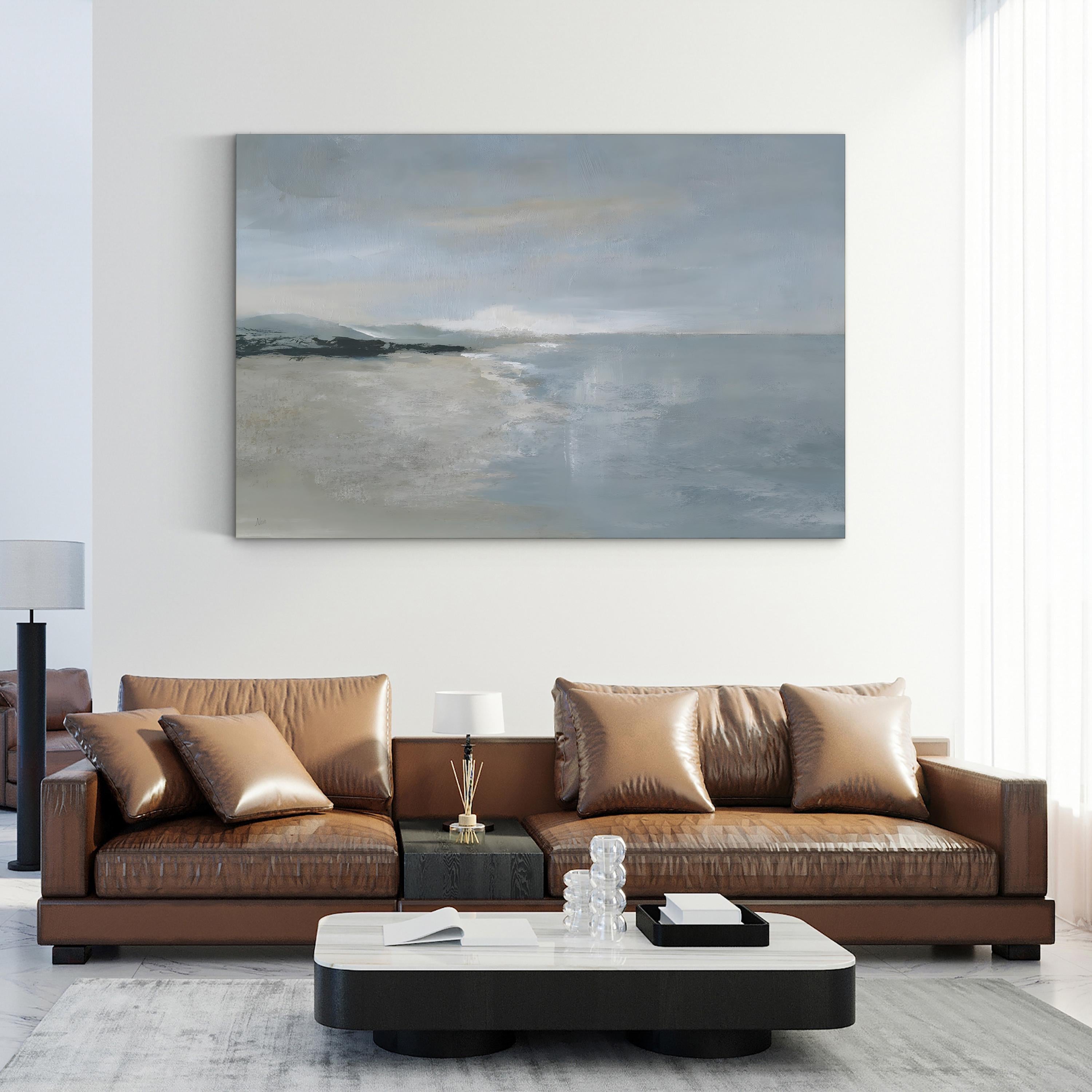 Quiet Morning Wall Art – Serene Coastal Abstract Artwork