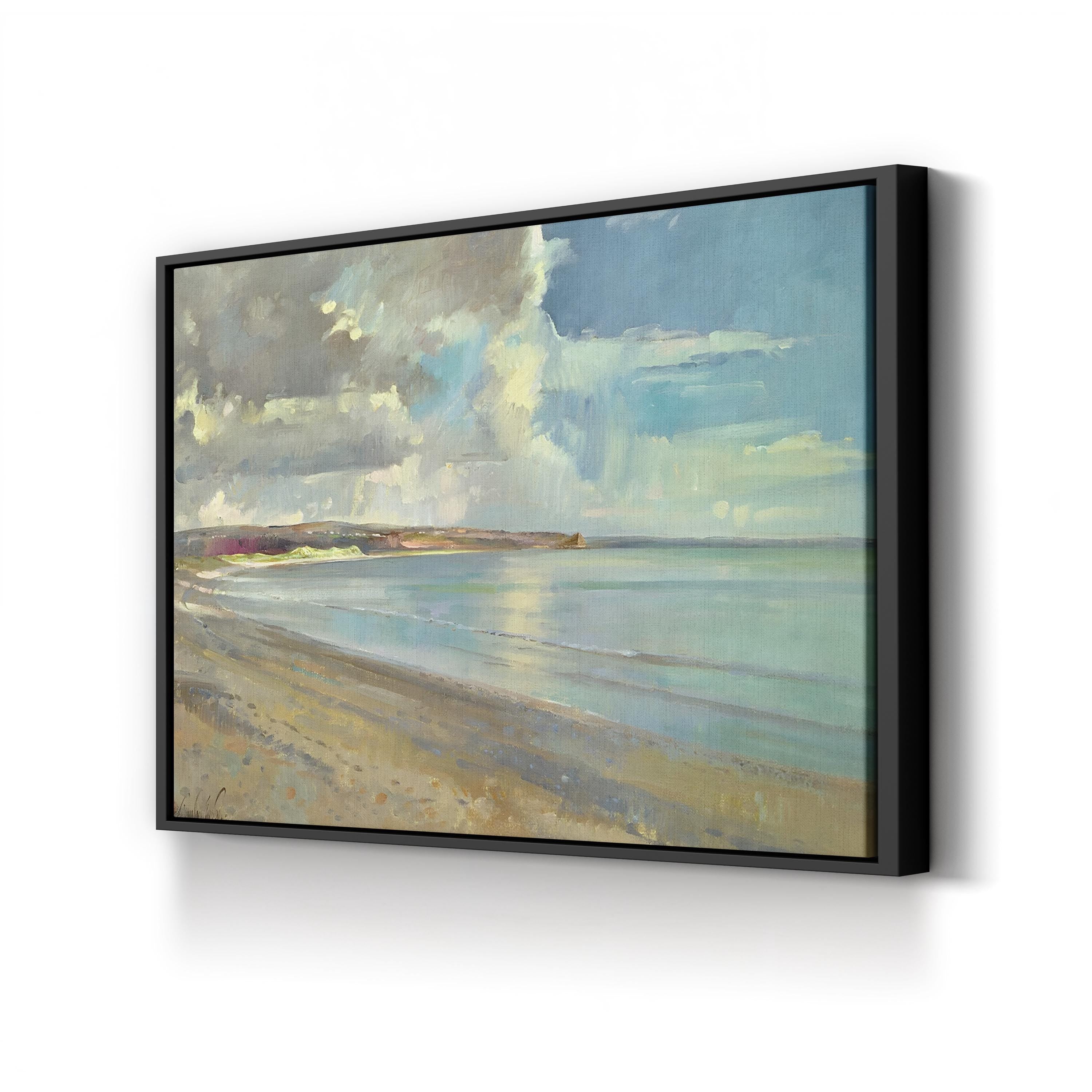 Reflected Clouds, Oxwich Beach, 2001 – Contemporary Coastal Landscape Wall Art by Timothy Easton