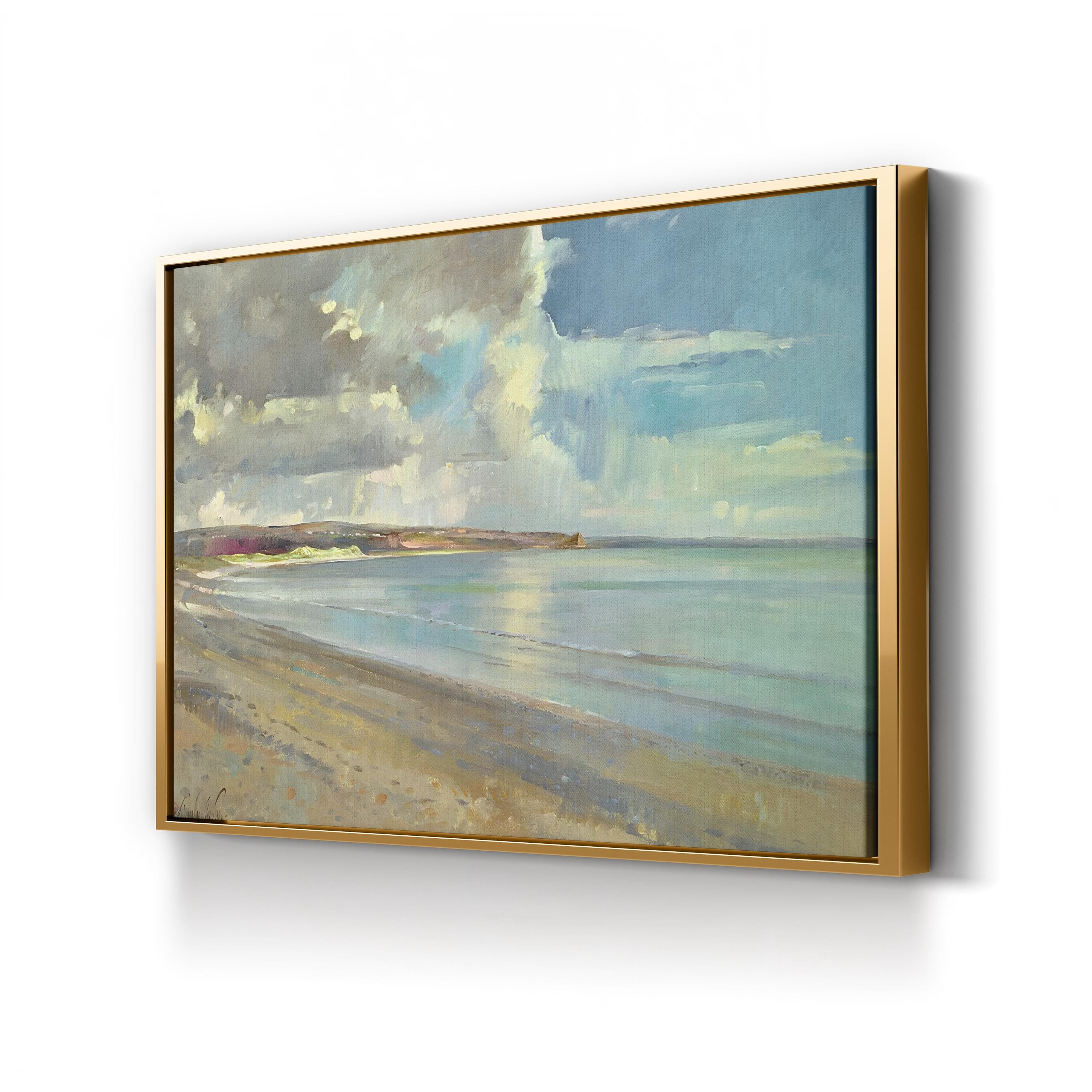 Reflected Clouds, Oxwich Beach, 2001 – Contemporary Coastal Landscape Wall Art by Timothy Easton