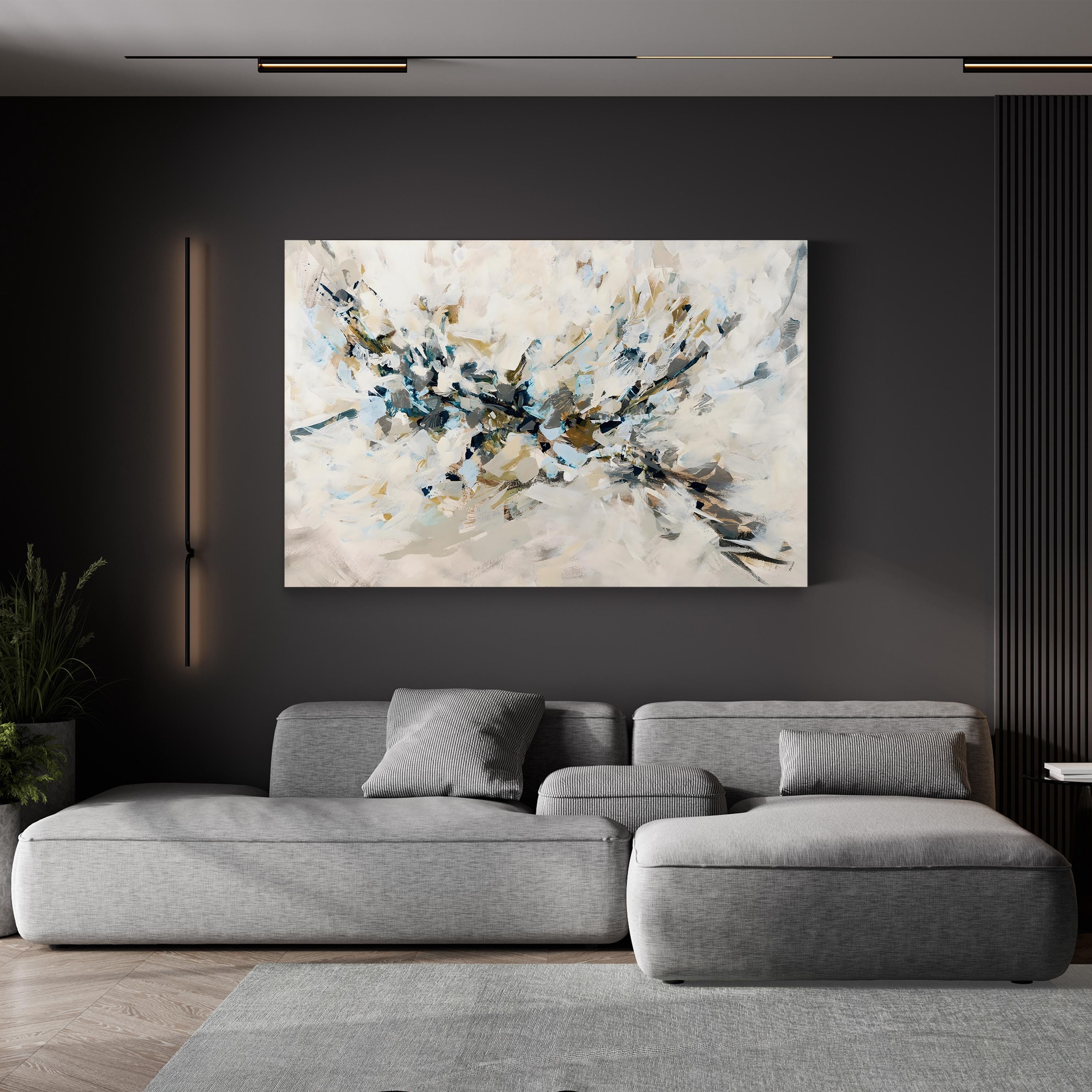 Rising Falcon Wall Art by Kari Taylor – Contemporary Abstract Bird in Flight Canvas