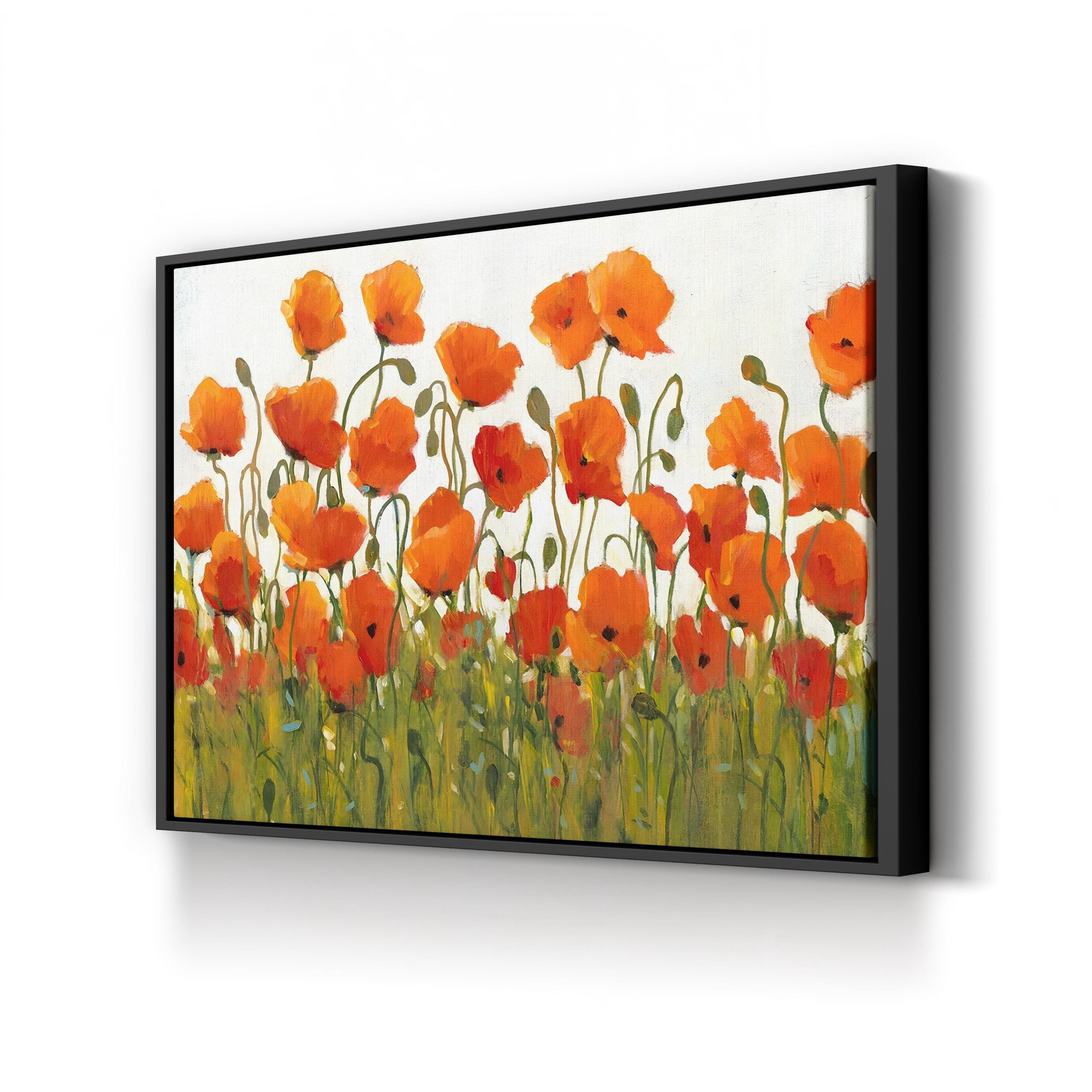 Rows of Poppies I Red Floral – Tim O’Toole Wall Art | Contemporary Floral Canvas Print
