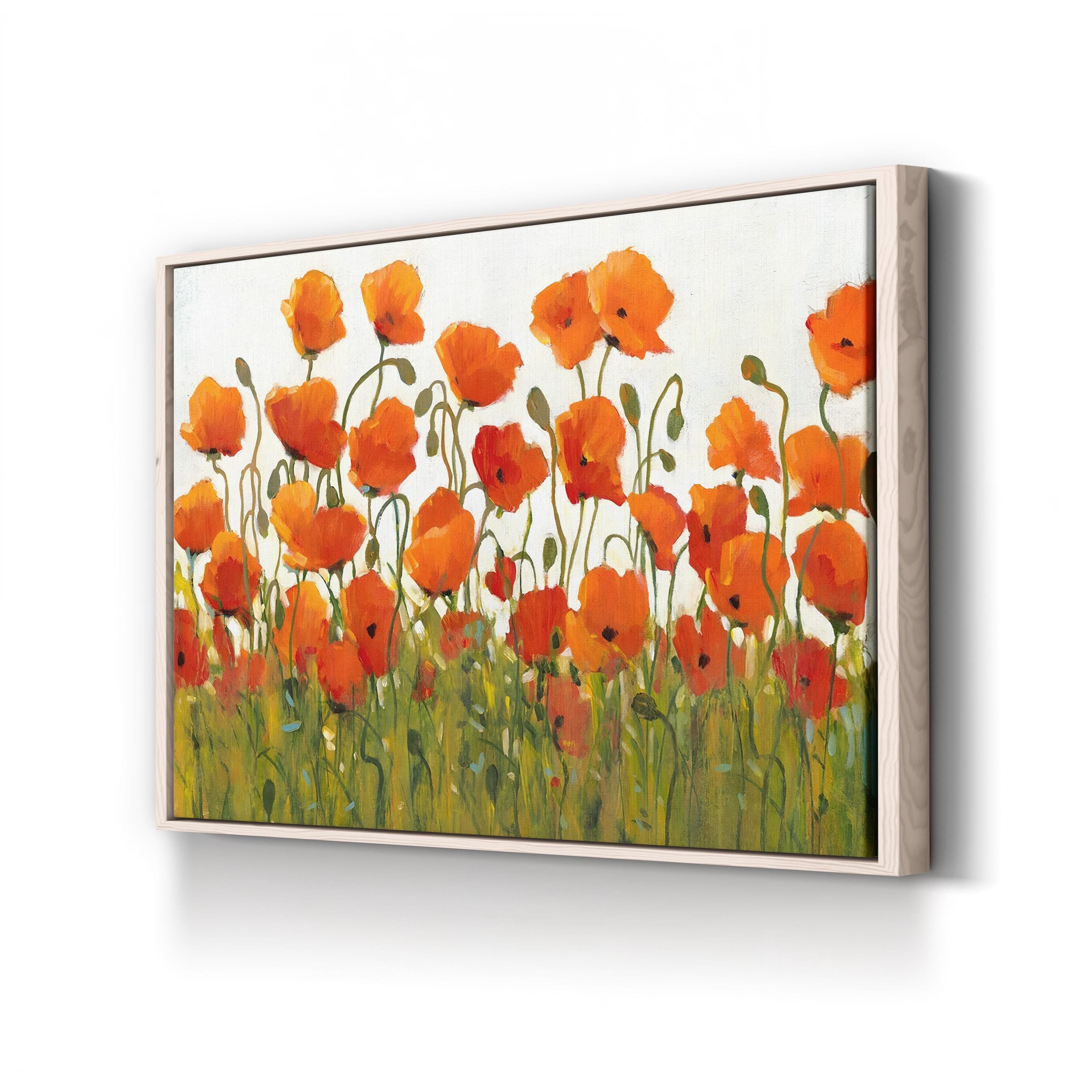 Rows of Poppies I Red Floral – Tim O’Toole Wall Art | Contemporary Floral Canvas Print