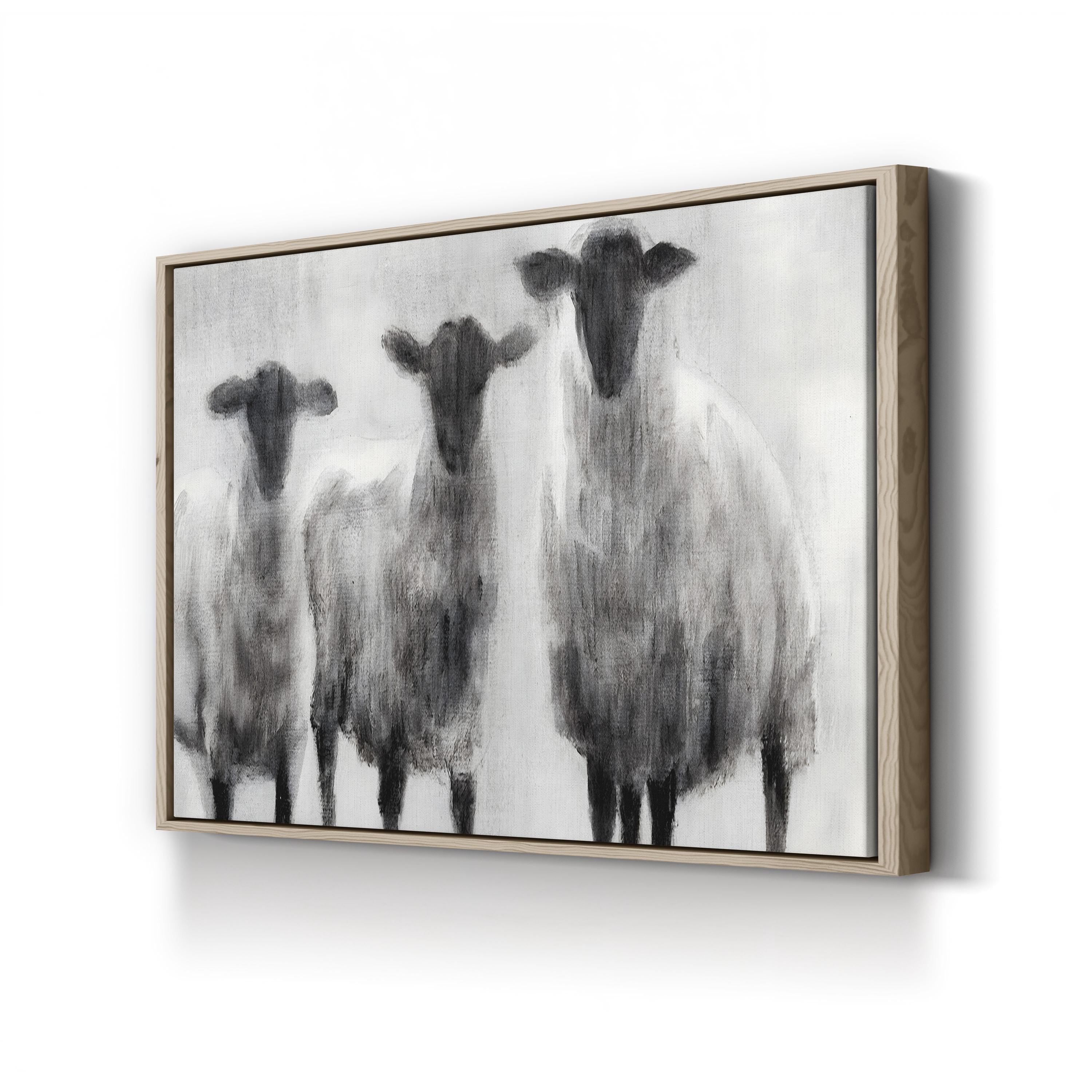 Rustic Sheep I – Contemporary Farm Animal Canvas Art by Ethan Harper