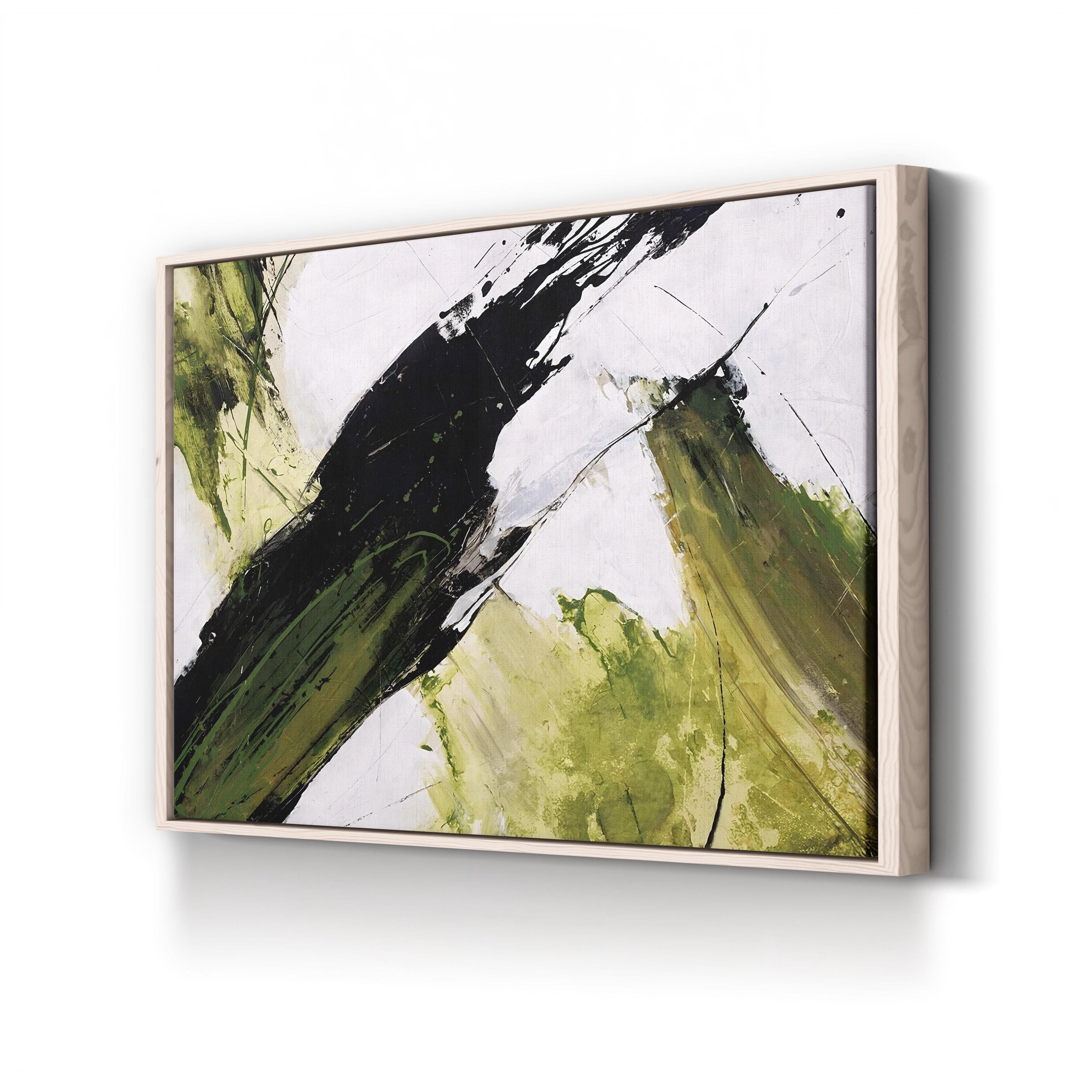 Score Wall Art by Joshua Schicker | Contemporary Abstract Green Brushstroke Canvas
