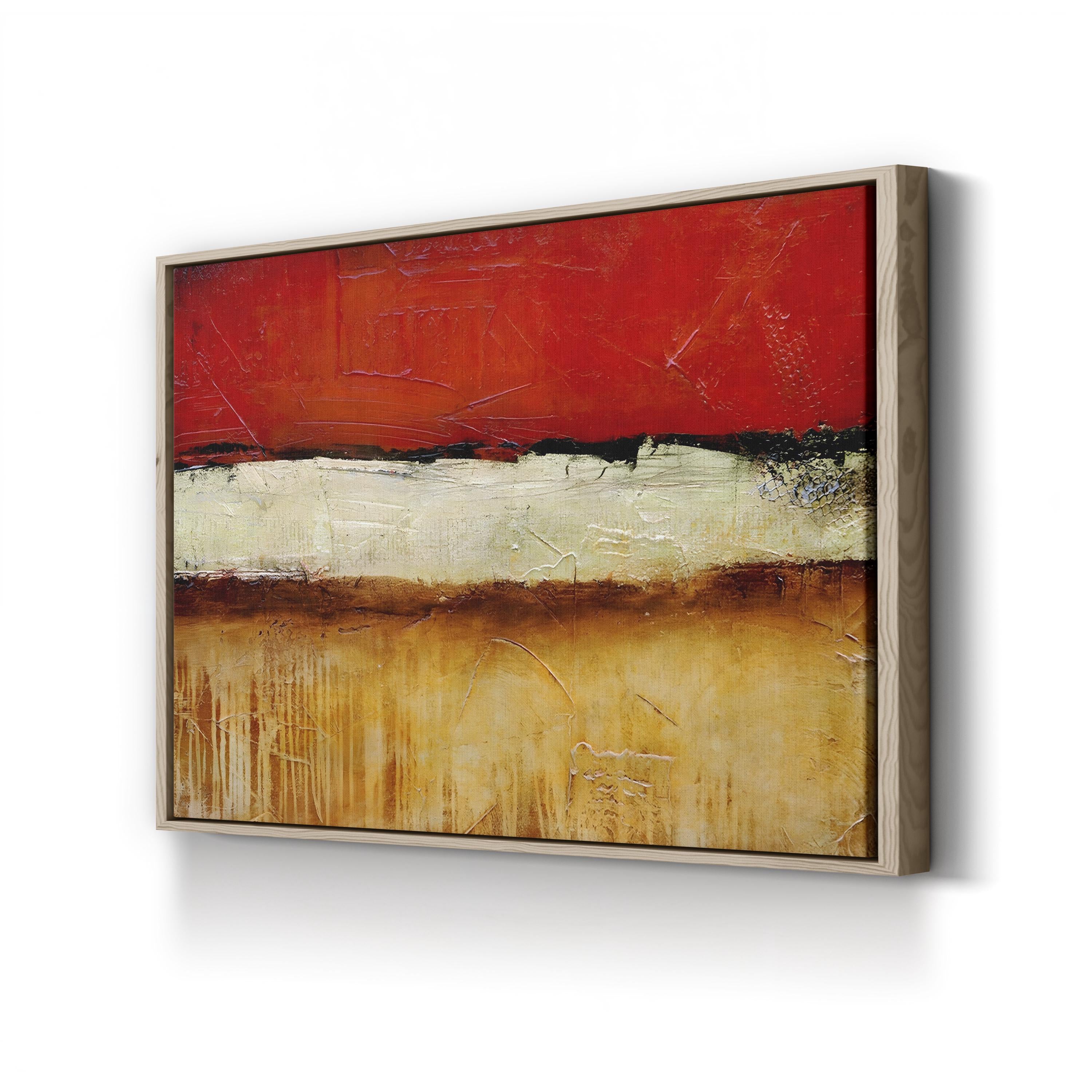 Shanghai Red Canvas Art Print – Abstract Urban Color Field by Erin Ashley