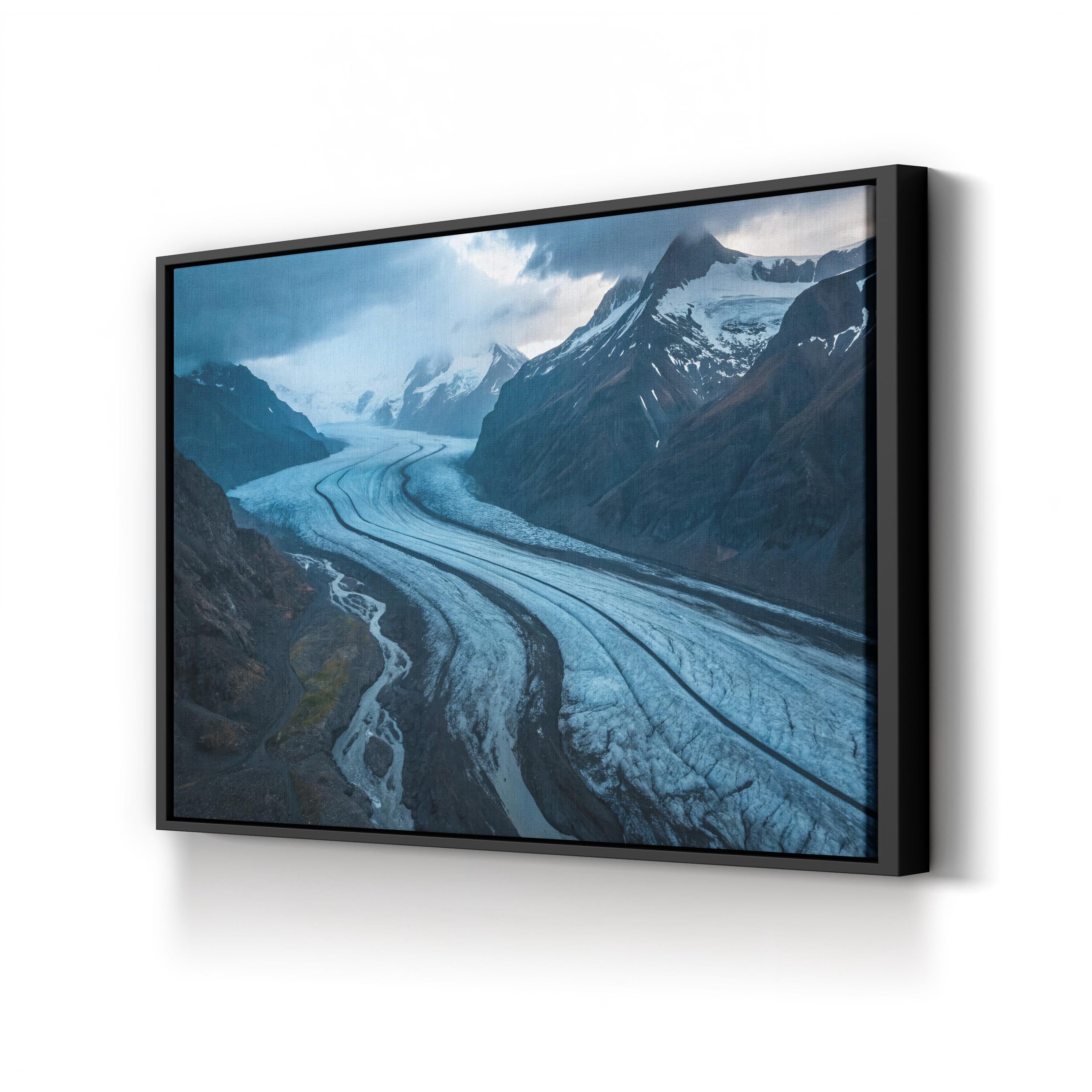 Svinafellsjokull Glacier – Vintage Photography Wall Art | Iceland Landscape Canvas Print