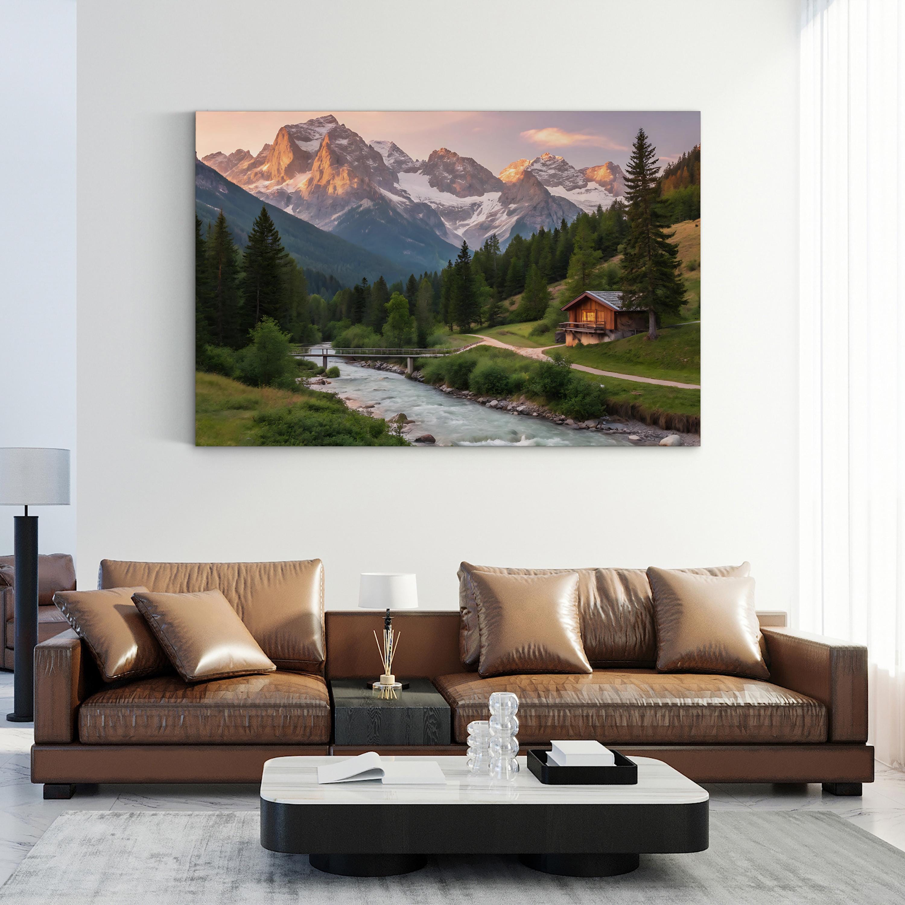 Swiss Alps Alpine Valley in Switzerland Mountain Landscape Photography