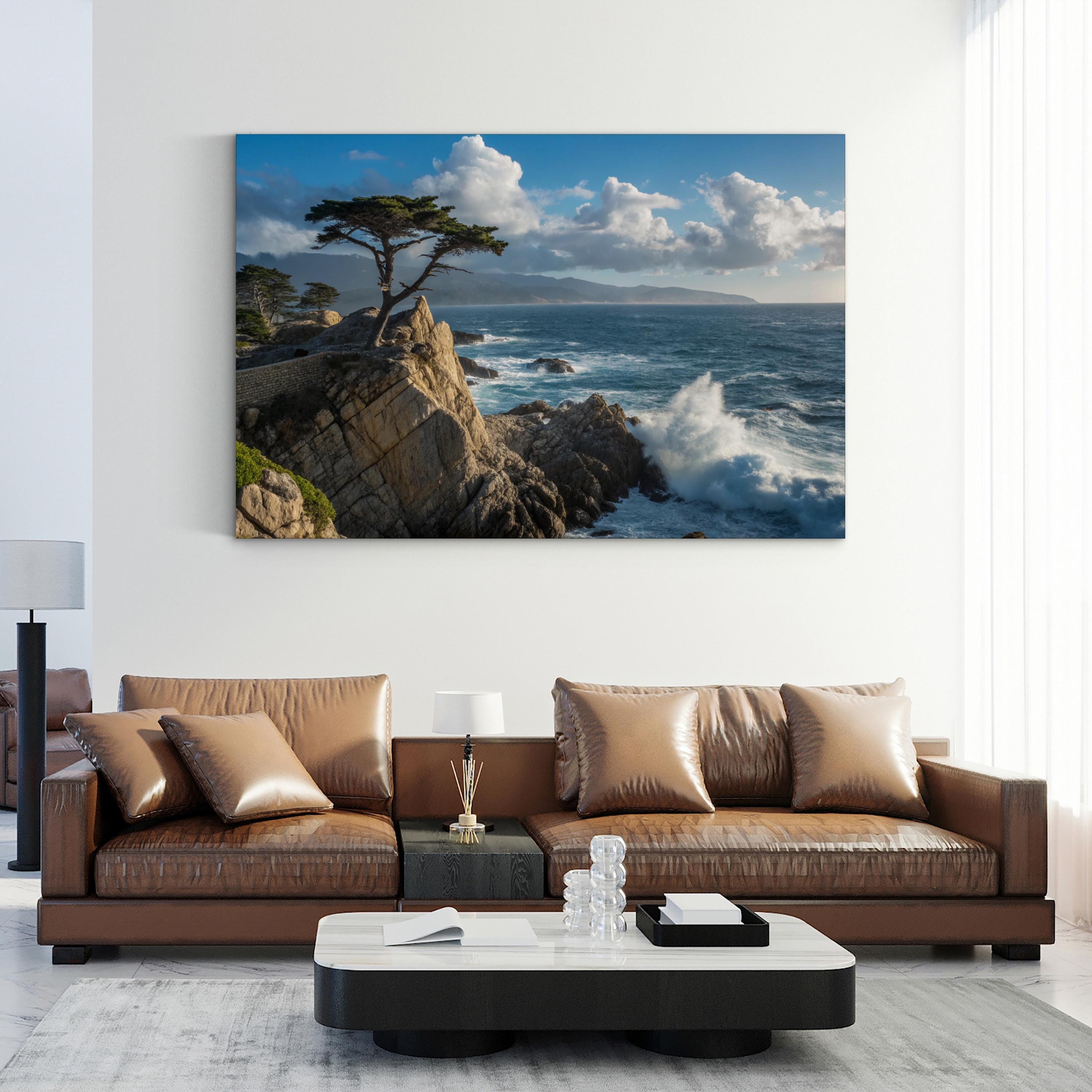 Lone Cypress Monterey – Vintage Photography Wall Art | Coastal Landscape Canvas Print