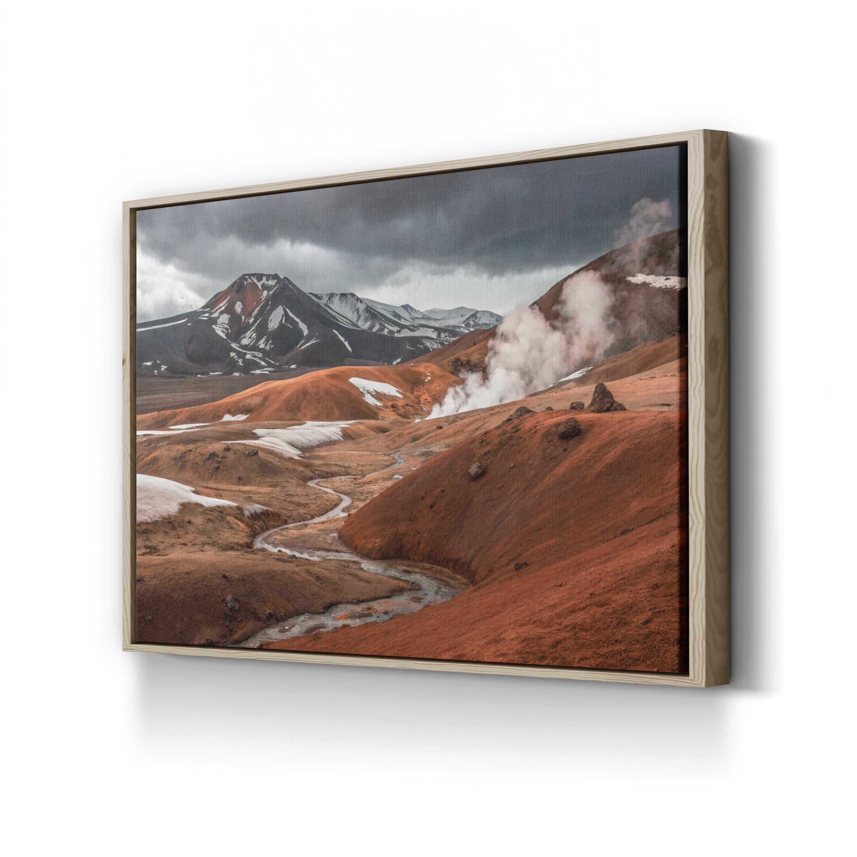 Iceland Volcanic Lava Fields – Vintage Photography Wall Art | Rugged Landscape Canvas Print