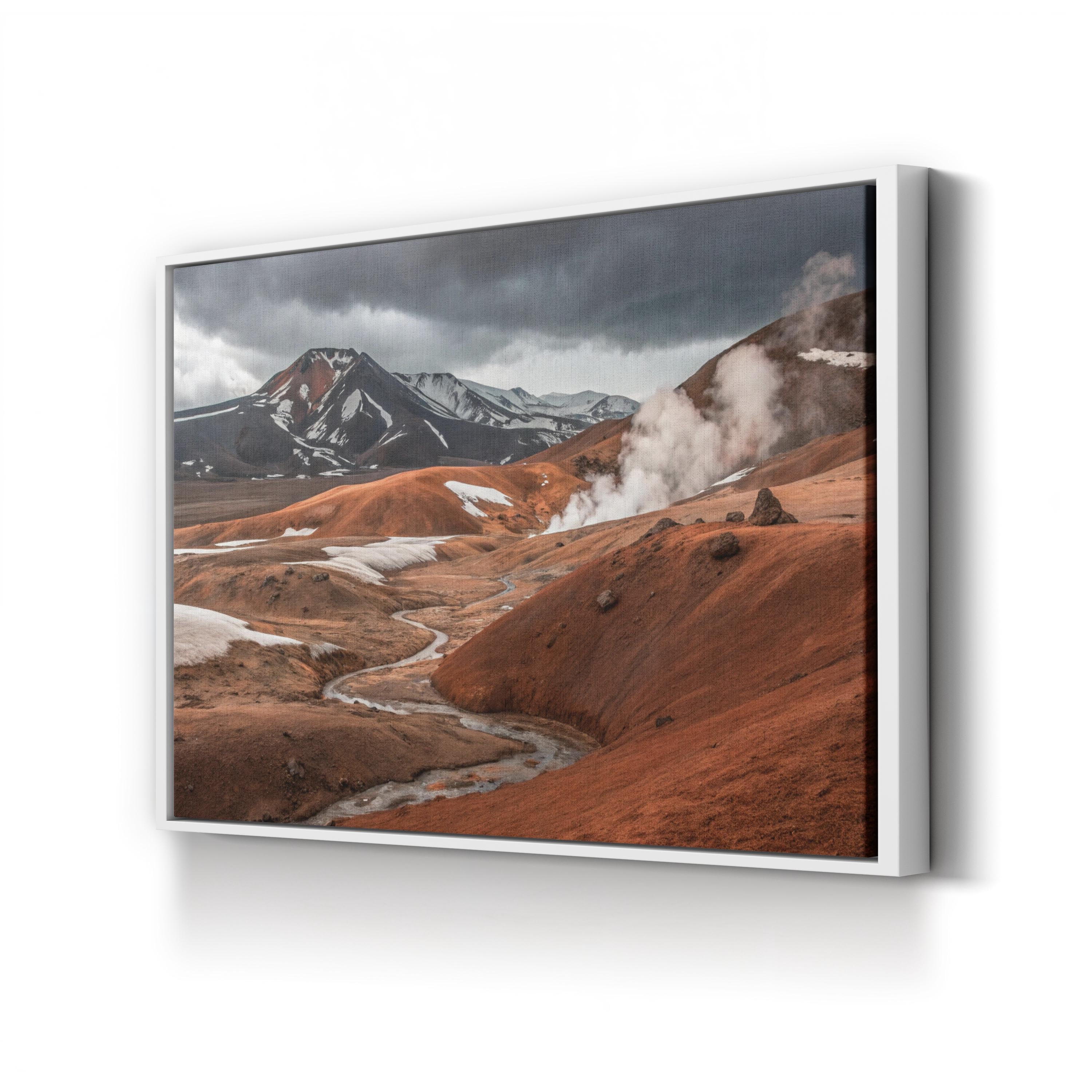 Iceland Volcanic Lava Fields – Vintage Photography Wall Art | Rugged Landscape Canvas Print