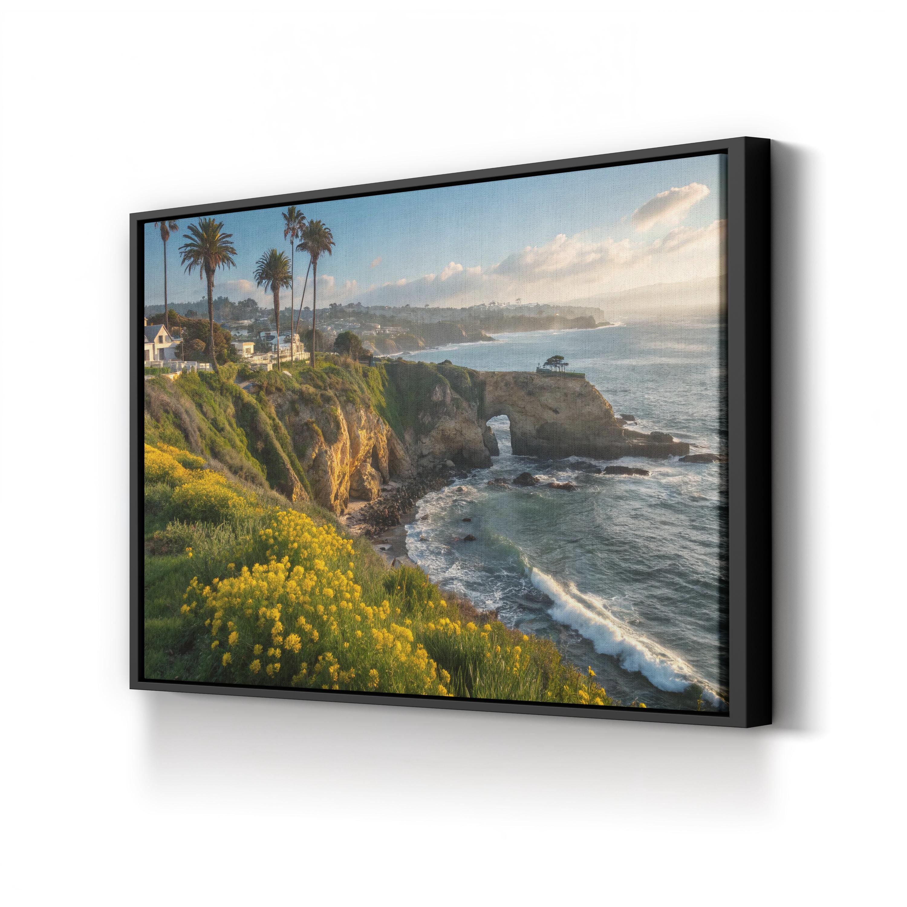 Coastal Cliffside Palm Trees in Malibu California: Coastal Landscape Photography