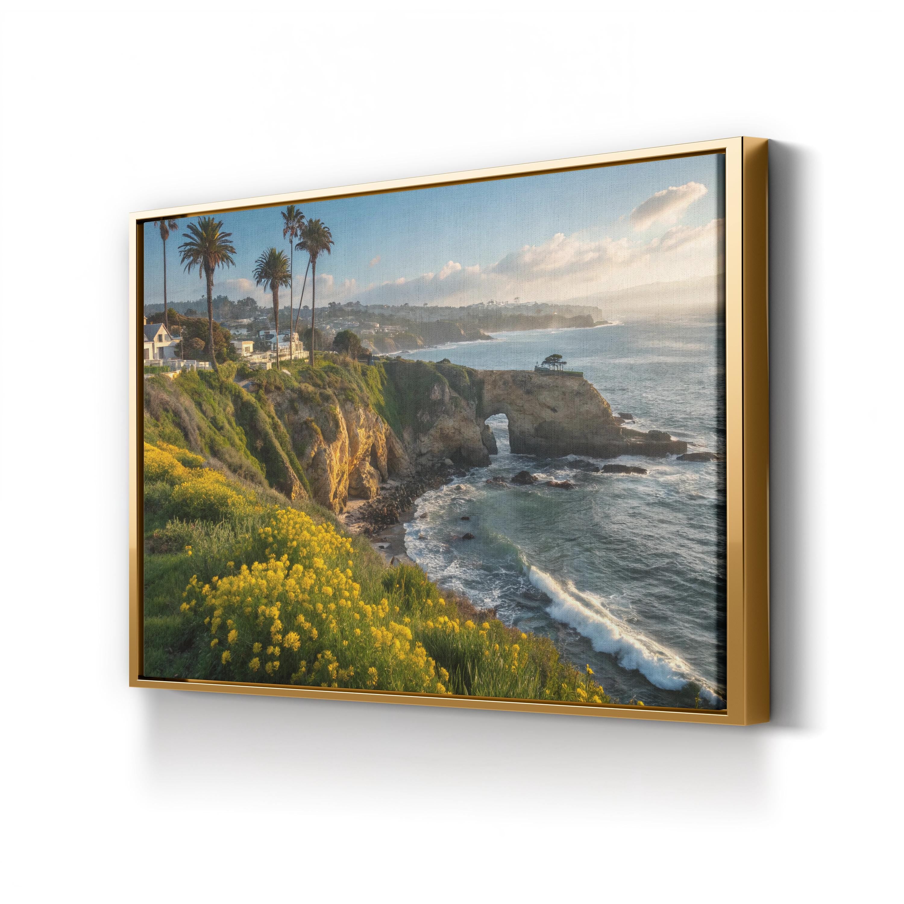 Coastal Cliffside Palm Trees in Malibu California: Coastal Landscape Photography