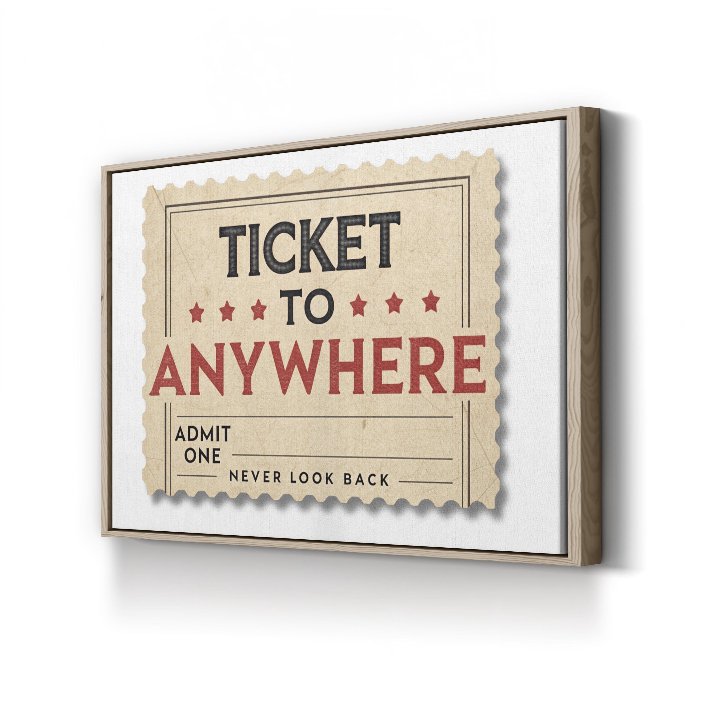 Vintage Travel Ticket – Period Illustration Wall Art | Nostalgic Typography Canvas Print