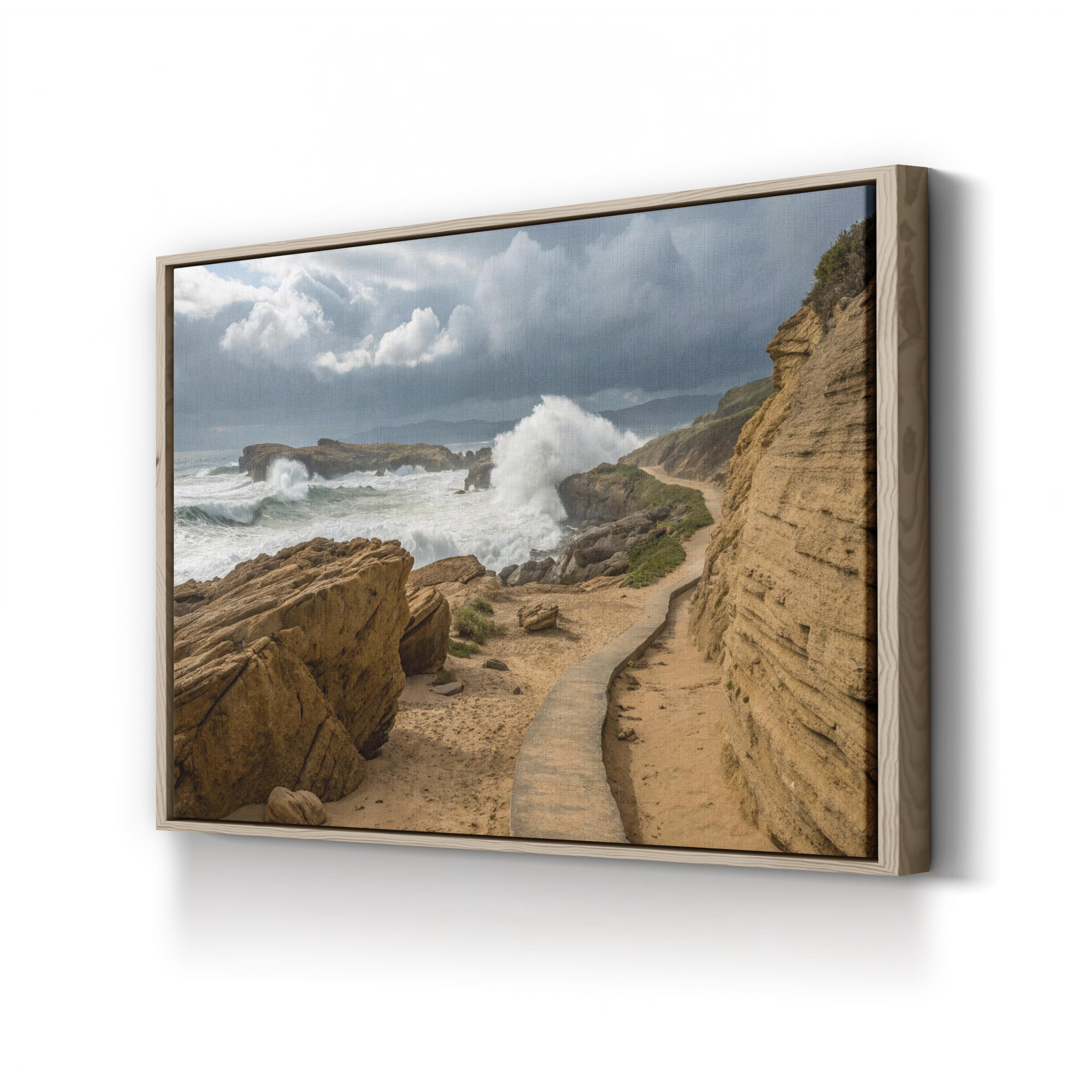 Coastal Pathway — Dramatic Shoreline Canvas Wall Art