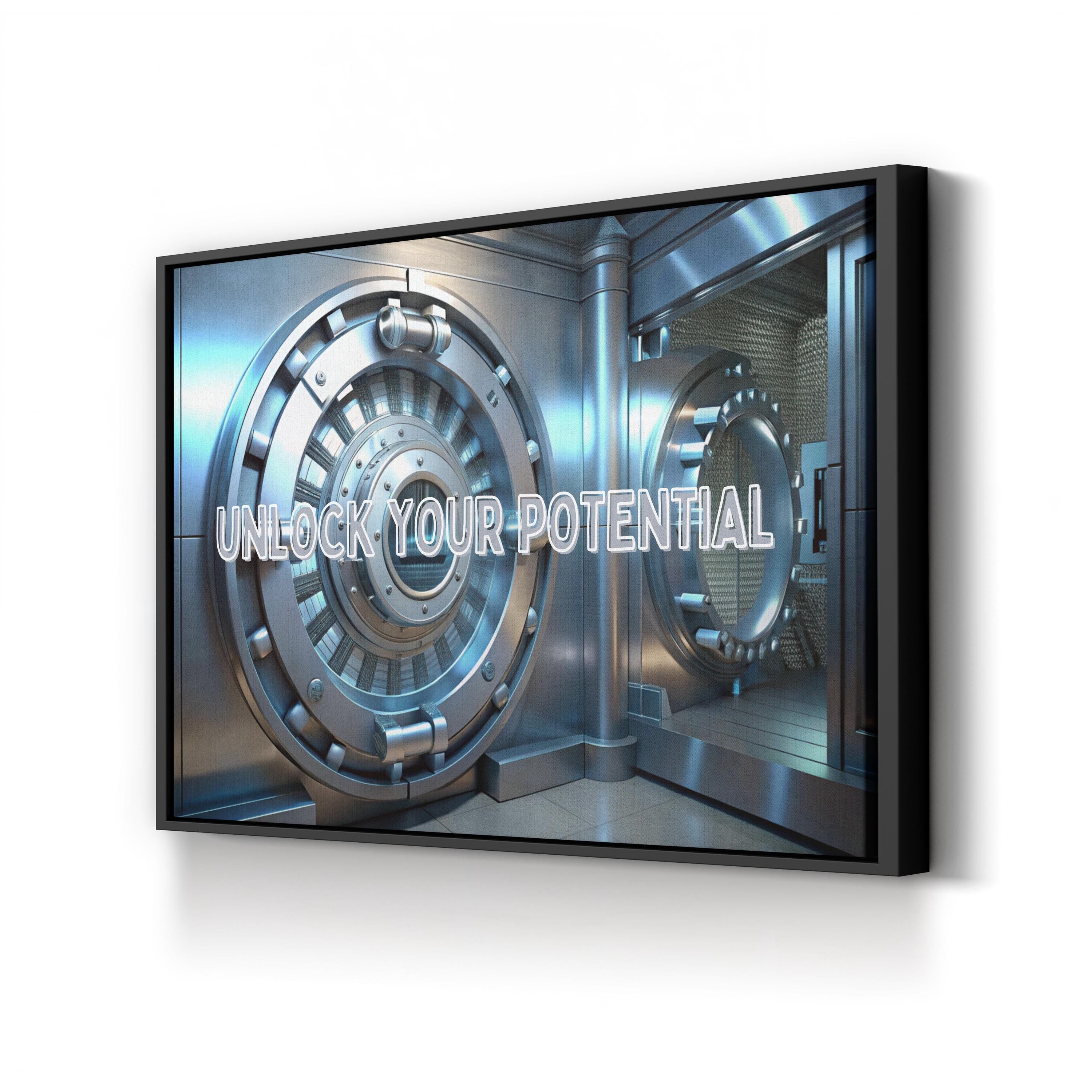UNLOCK YOUR POTENTIAL Canvas Art: Motivational Inspirational Print
