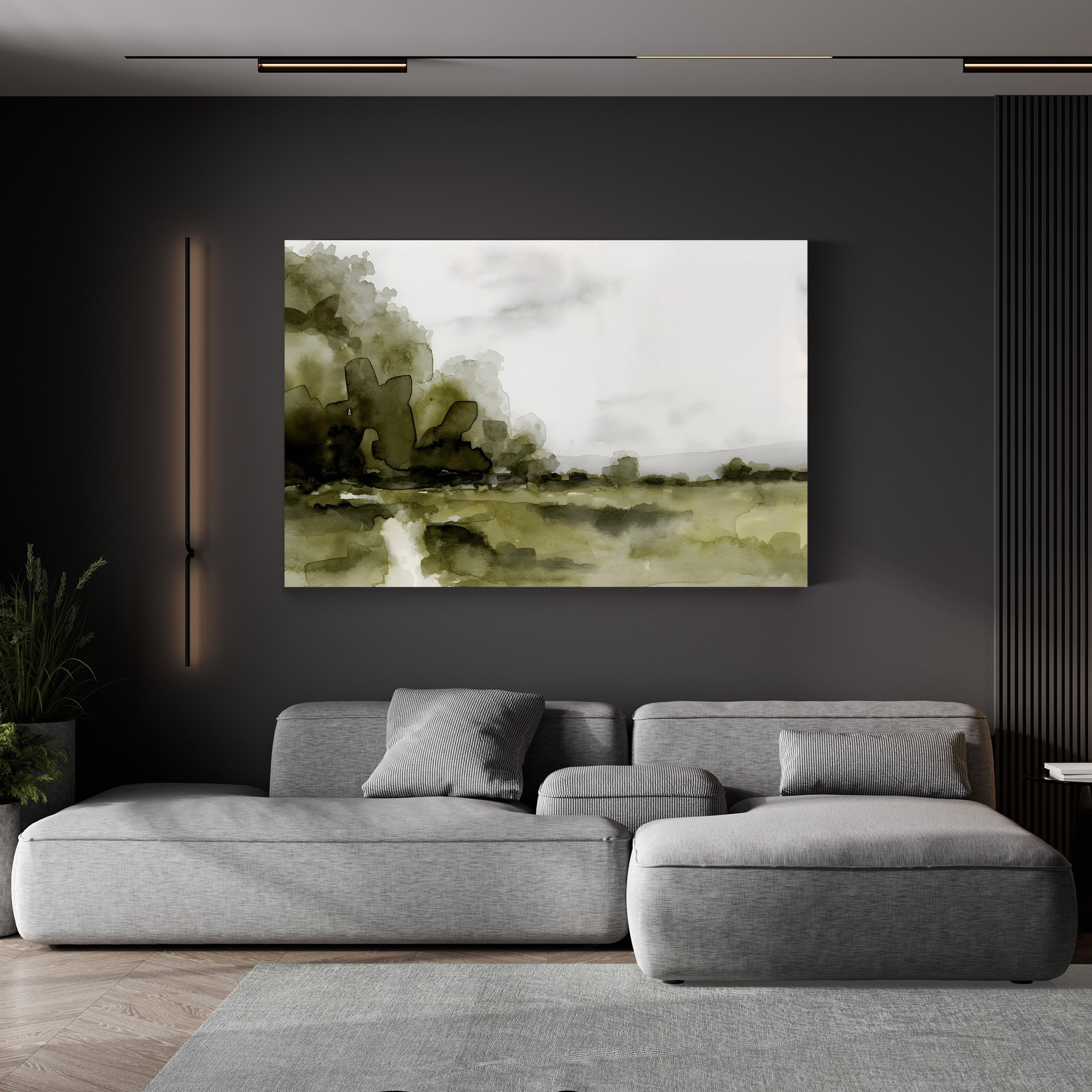 Minimalist Soft Pastel Horizon Watercolor Landscape canvas print in Gallery Canvas 1.50" unframed canvas