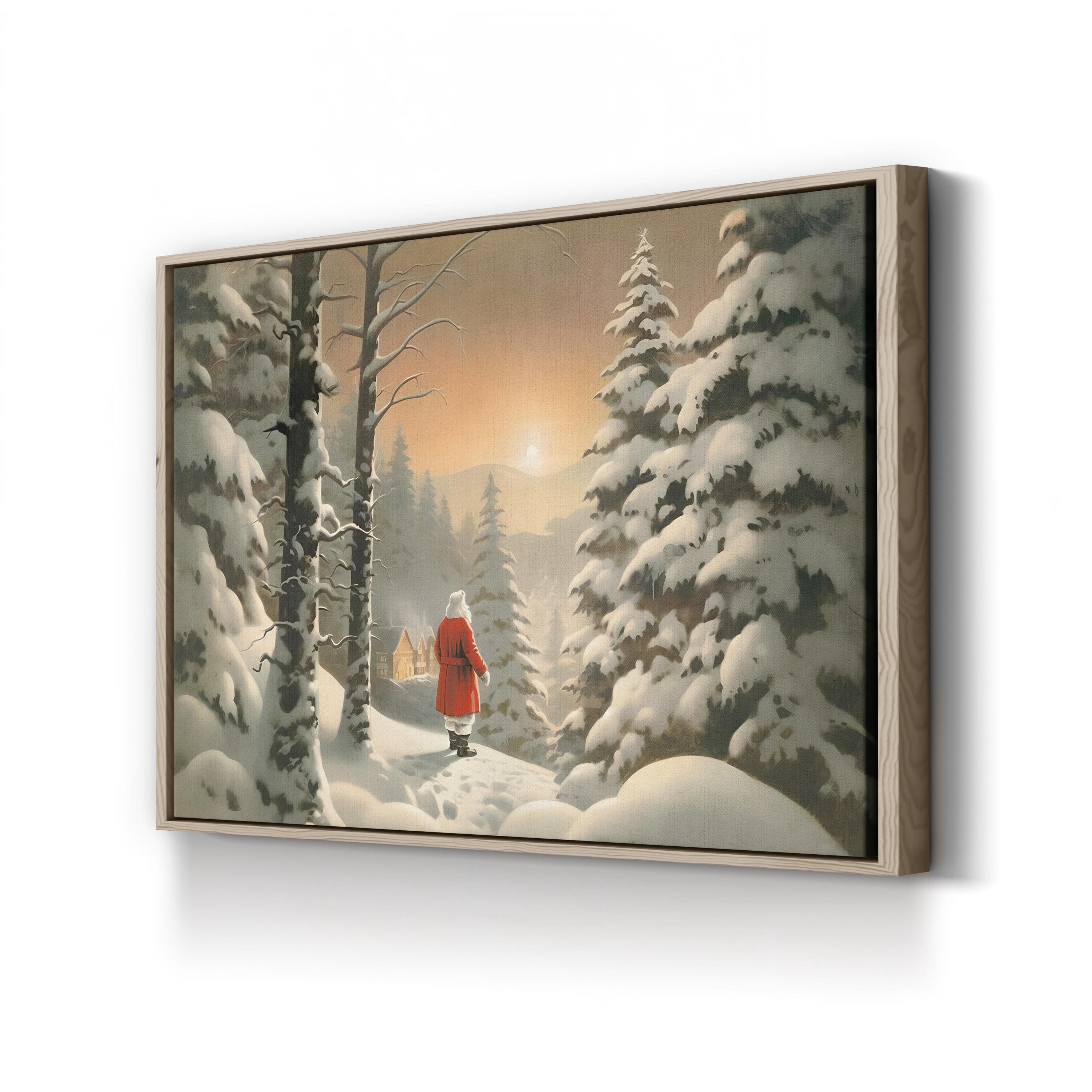 Snowy Christmas 1 Wall Art by Imagine It Images – Winter Holiday Landscape Canvas