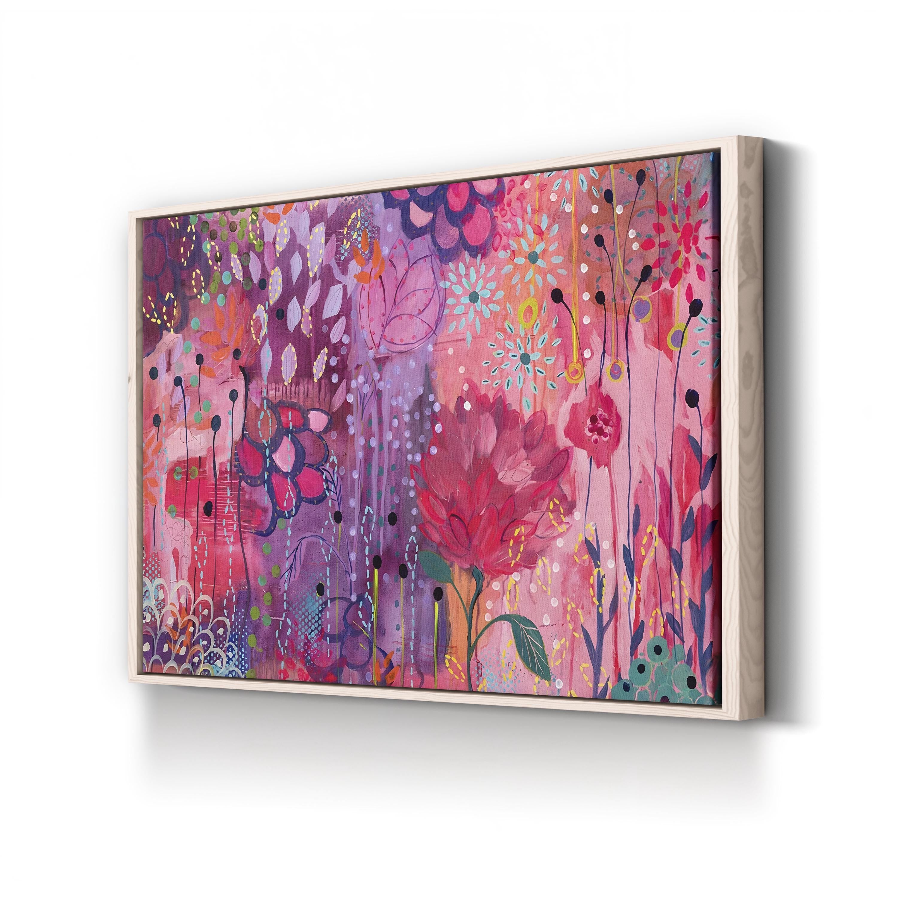 Spirit Dance Canvas Art Print: Vibrant Abstract Floral Expression